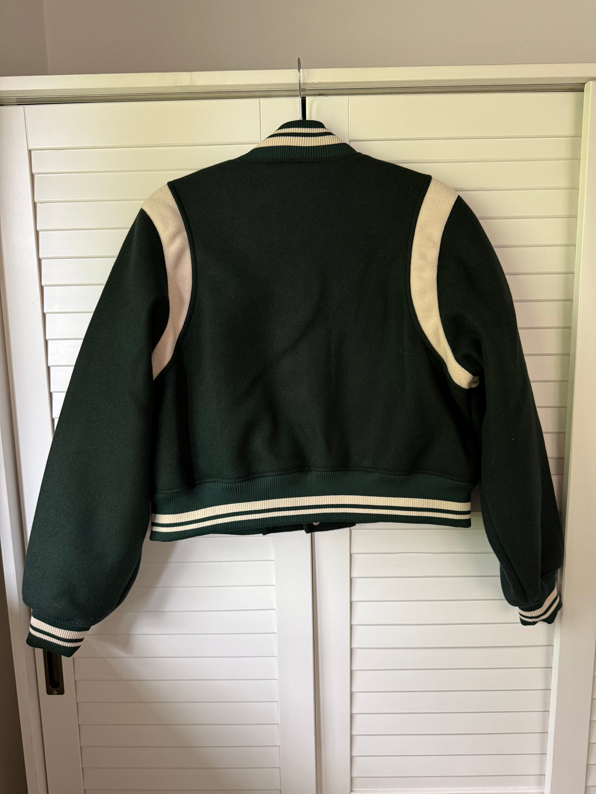 BLANK NYC Smart Move Bomber Varsity Jacket - Size Large