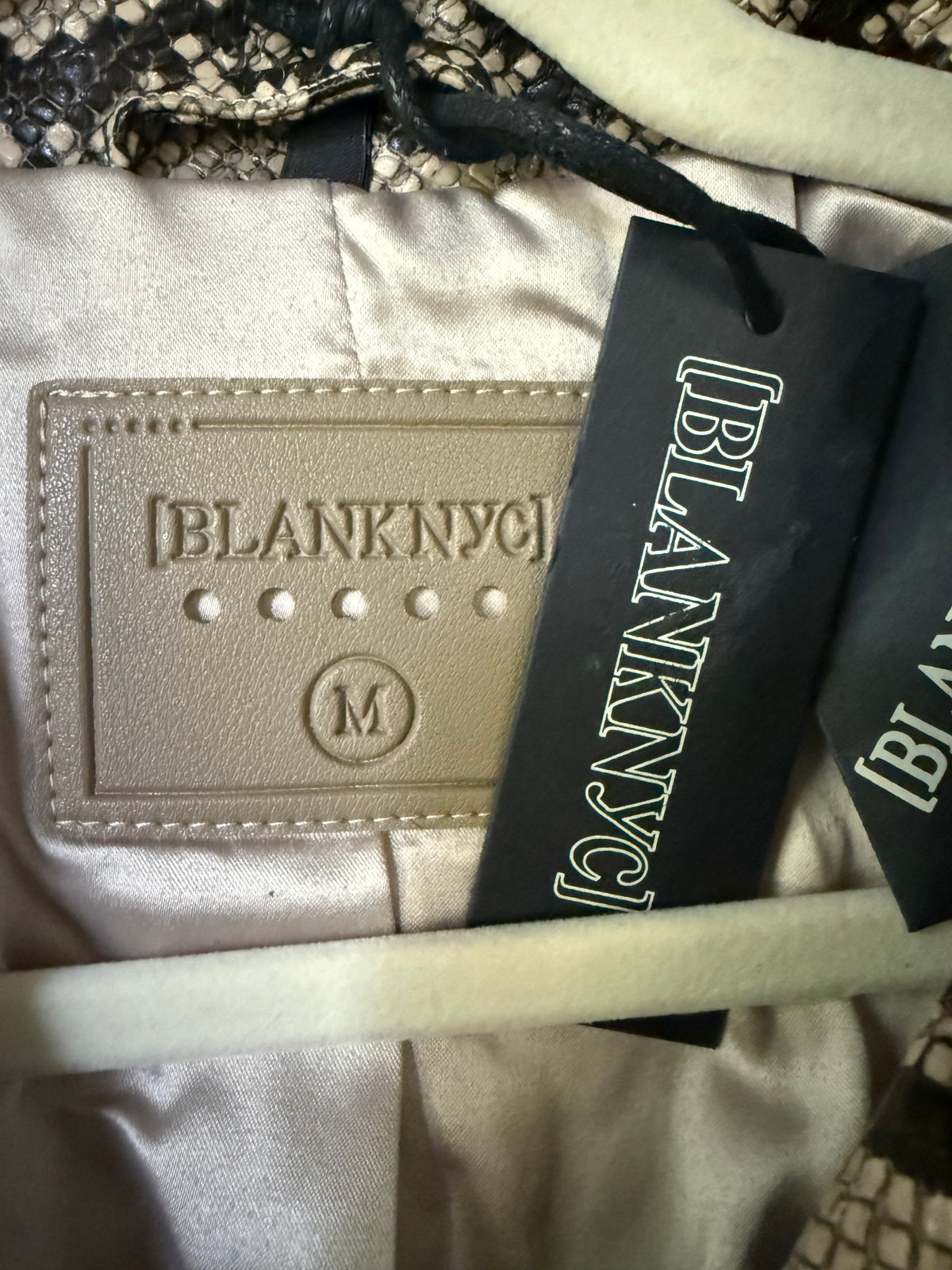 BLANK NYC Vegan Snakeskin Trench Coat - Size Medium