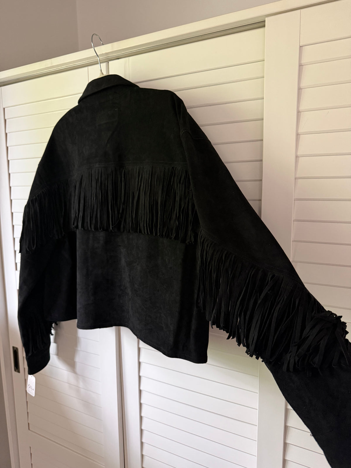 BLANK NYC x FREE PEOPLE Twist and Shout Vegan Suede Fringe Jacket - Size XL