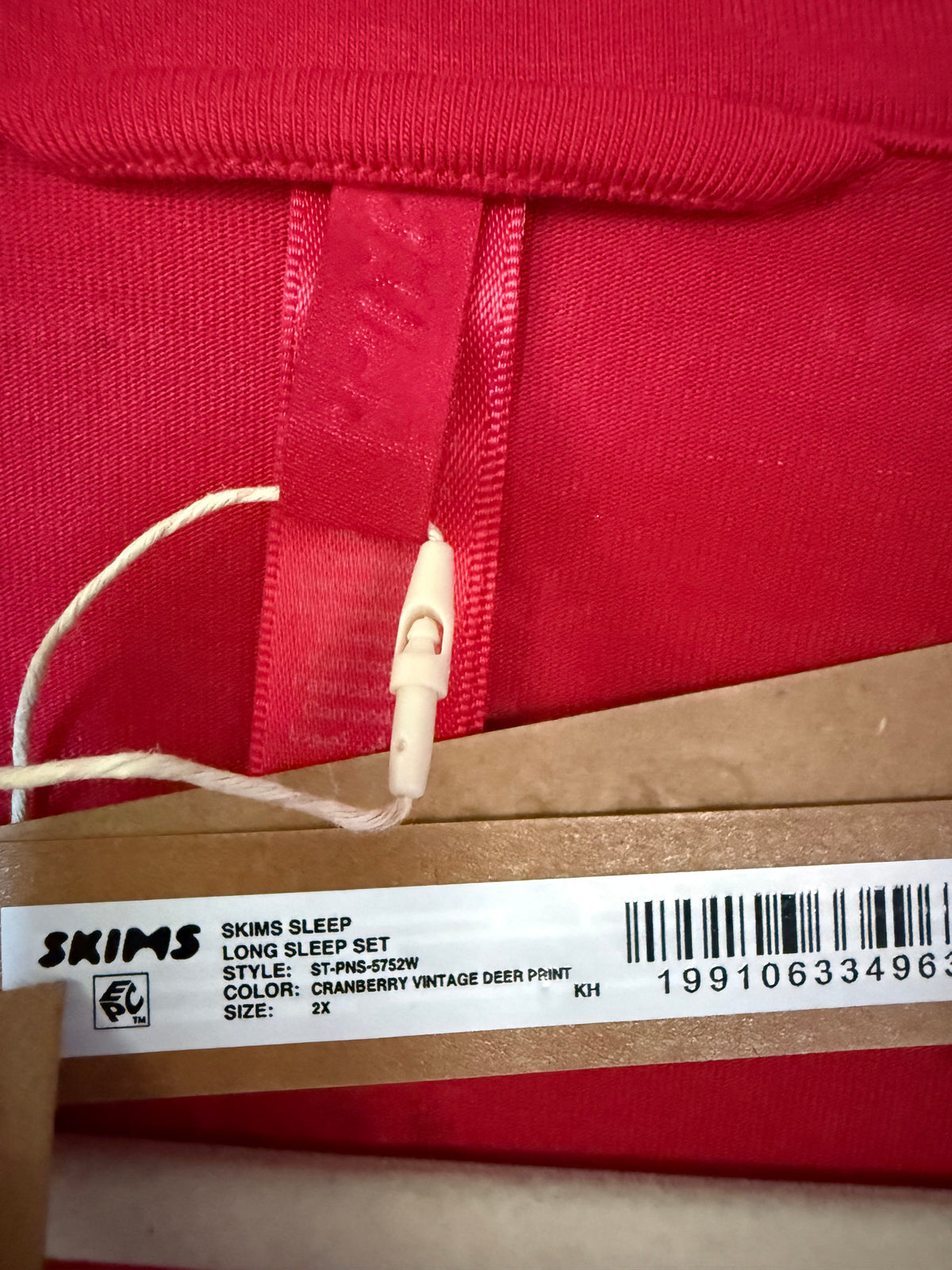 SKIMS Long Sleeve Button Down Sleep Set - Size 2X