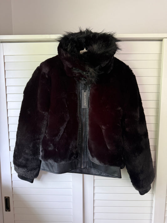 BLANK NYC Noise Faux Fur Bomber Coat - Size XS