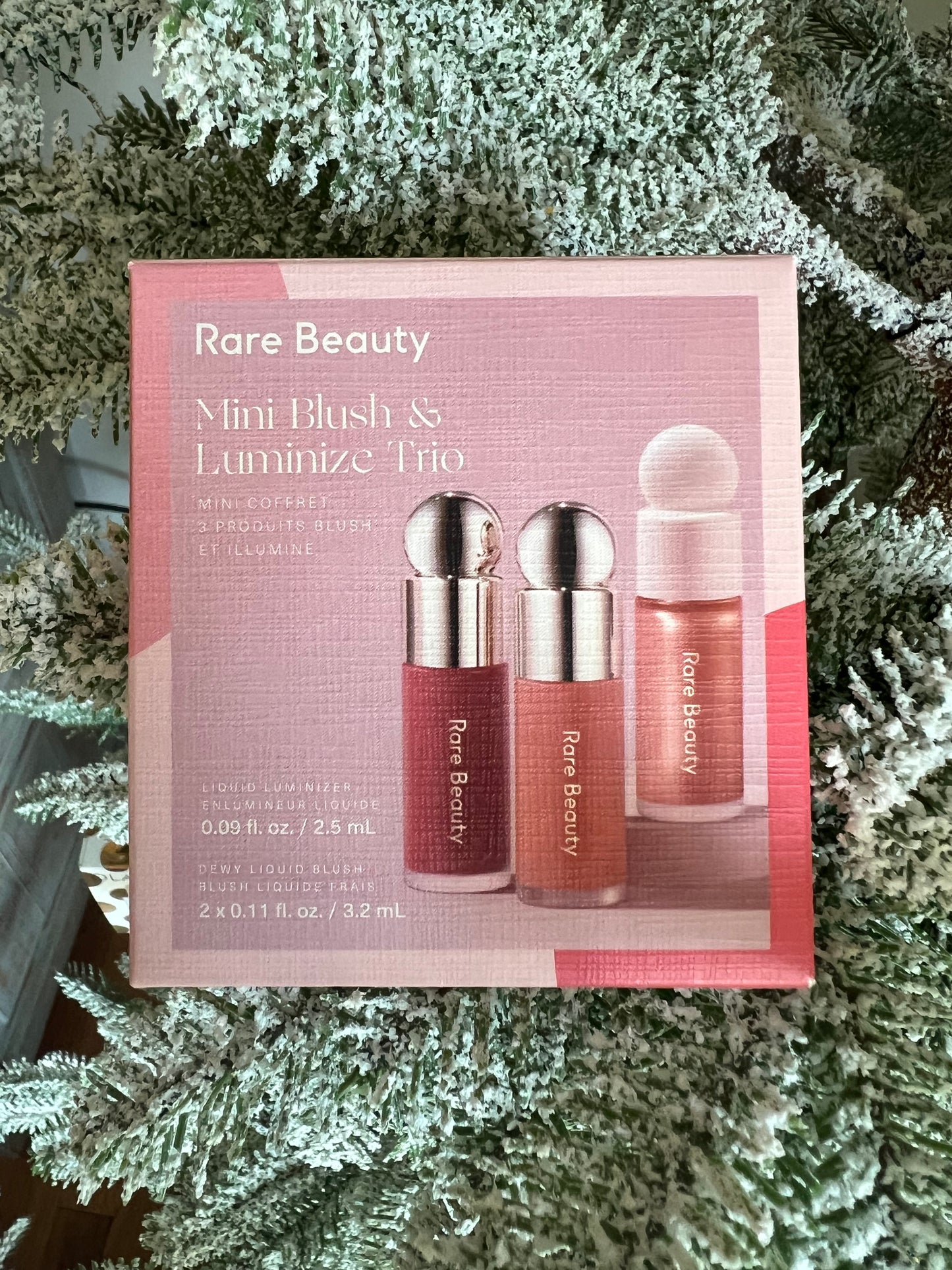 RARE BEAUTY Mini Blush & Luminize Trio