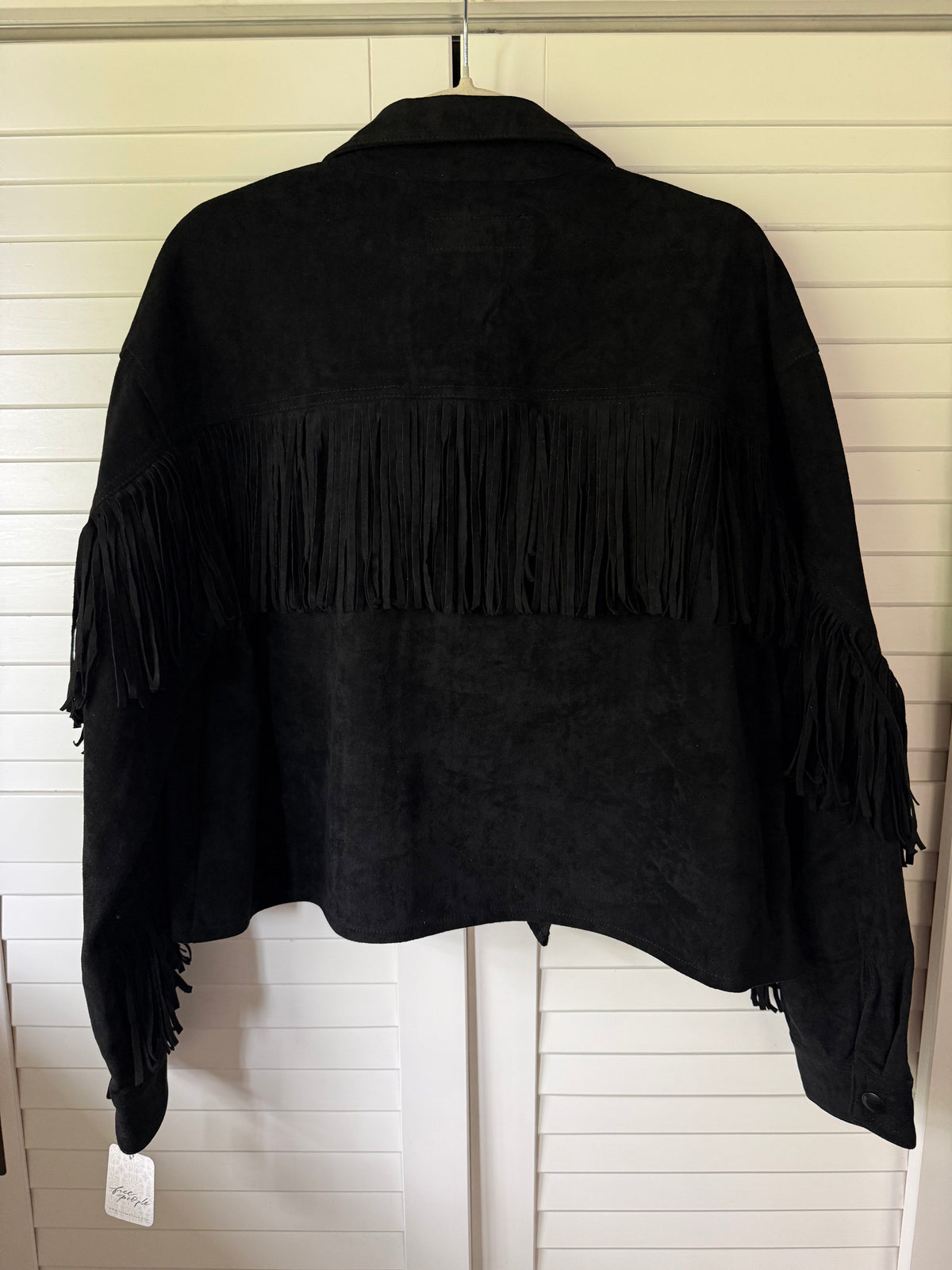 BLANK NYC x FREE PEOPLE Twist and Shout Vegan Suede Fringe Jacket - Size XL