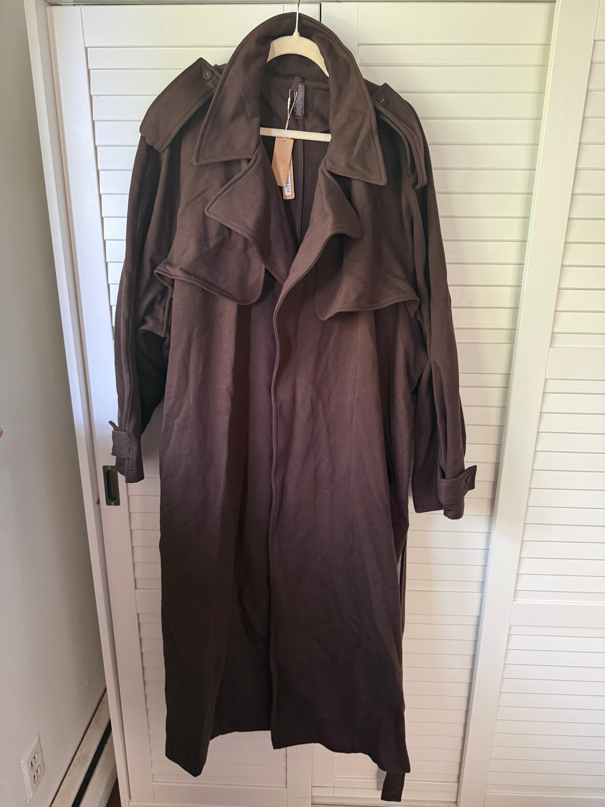 SKIMS Boyfriend Fleece Oversized Trench Coat - Size 2X