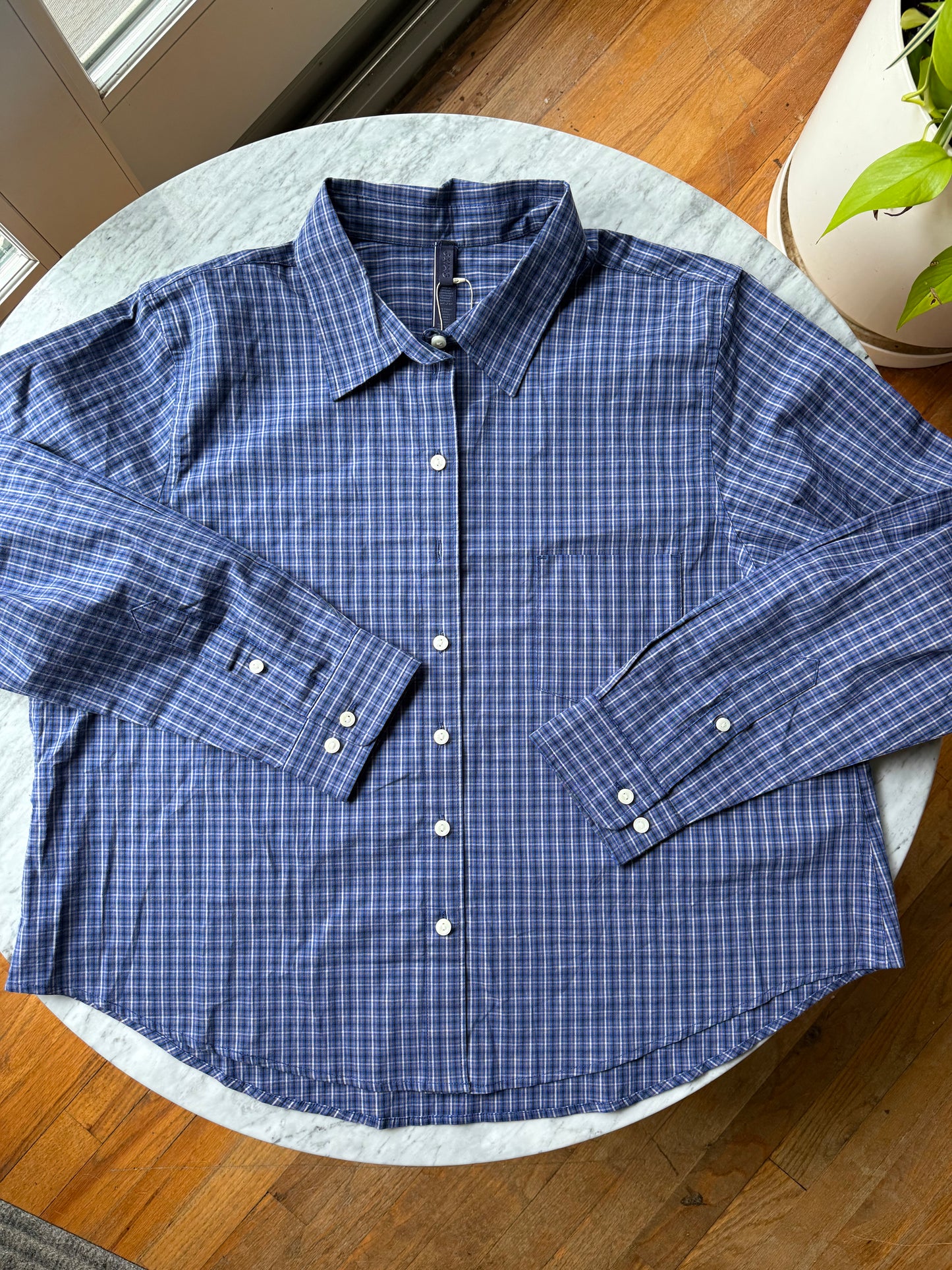 SKIMS Cotton Poplin Sleep Micro Shorts + Long Sleeve Set - Size 2X