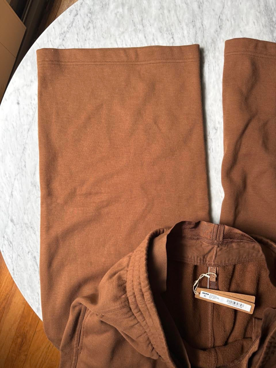 SKIMS Cotton Fleece Doube Waistband Exposed Boxer Pants - Size Medium