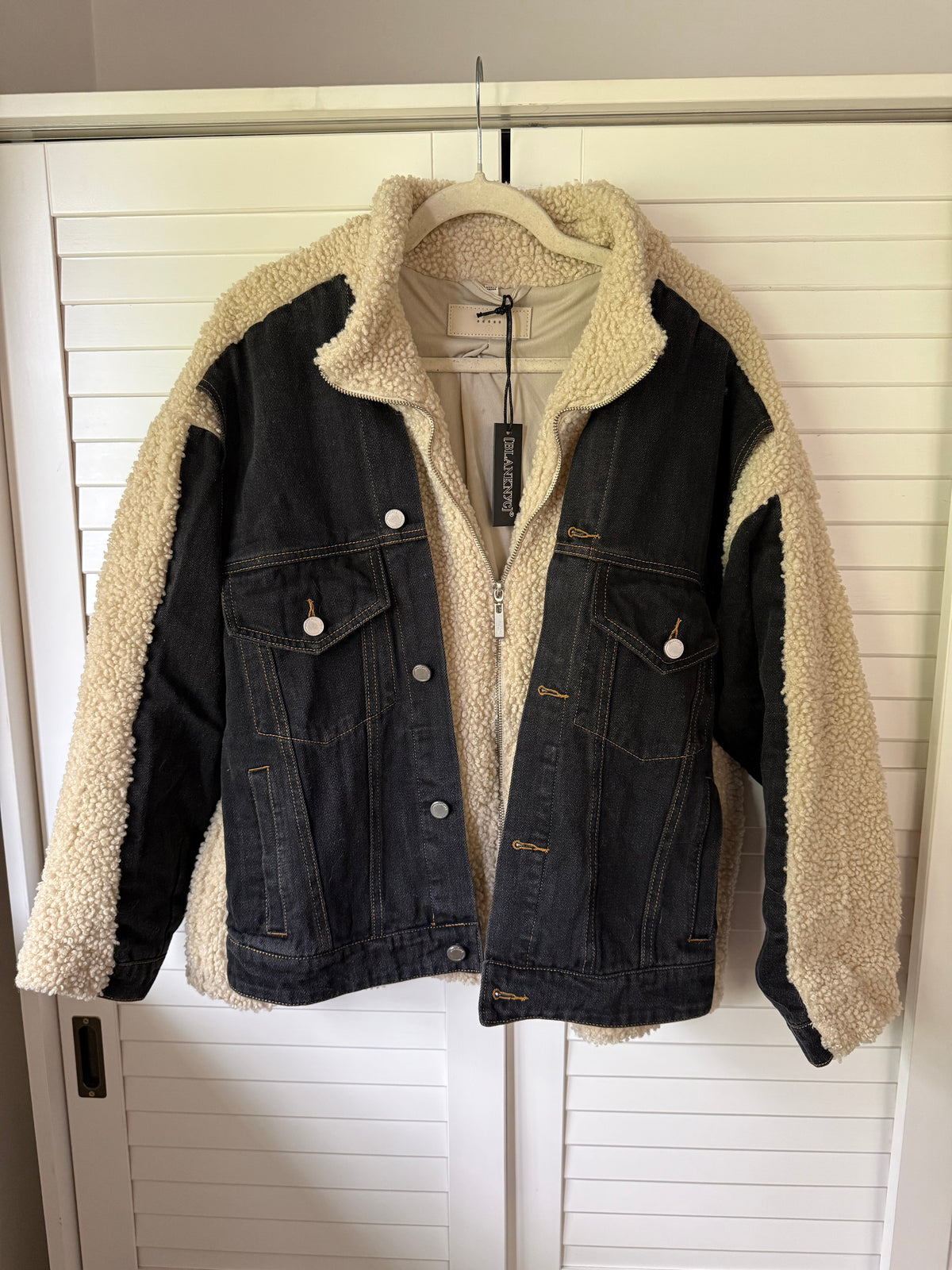 BLANK NYC Sherpa Denim Jacket - Size Small