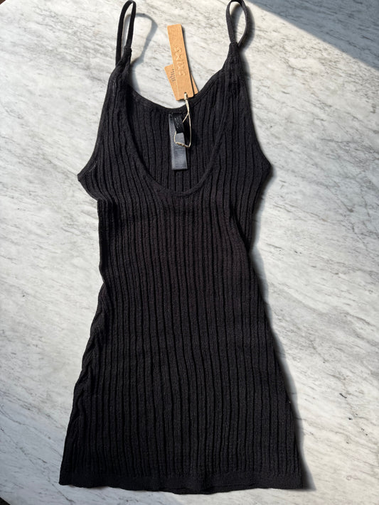 SKIMS Sheer Knit Plunge Tank - XXS