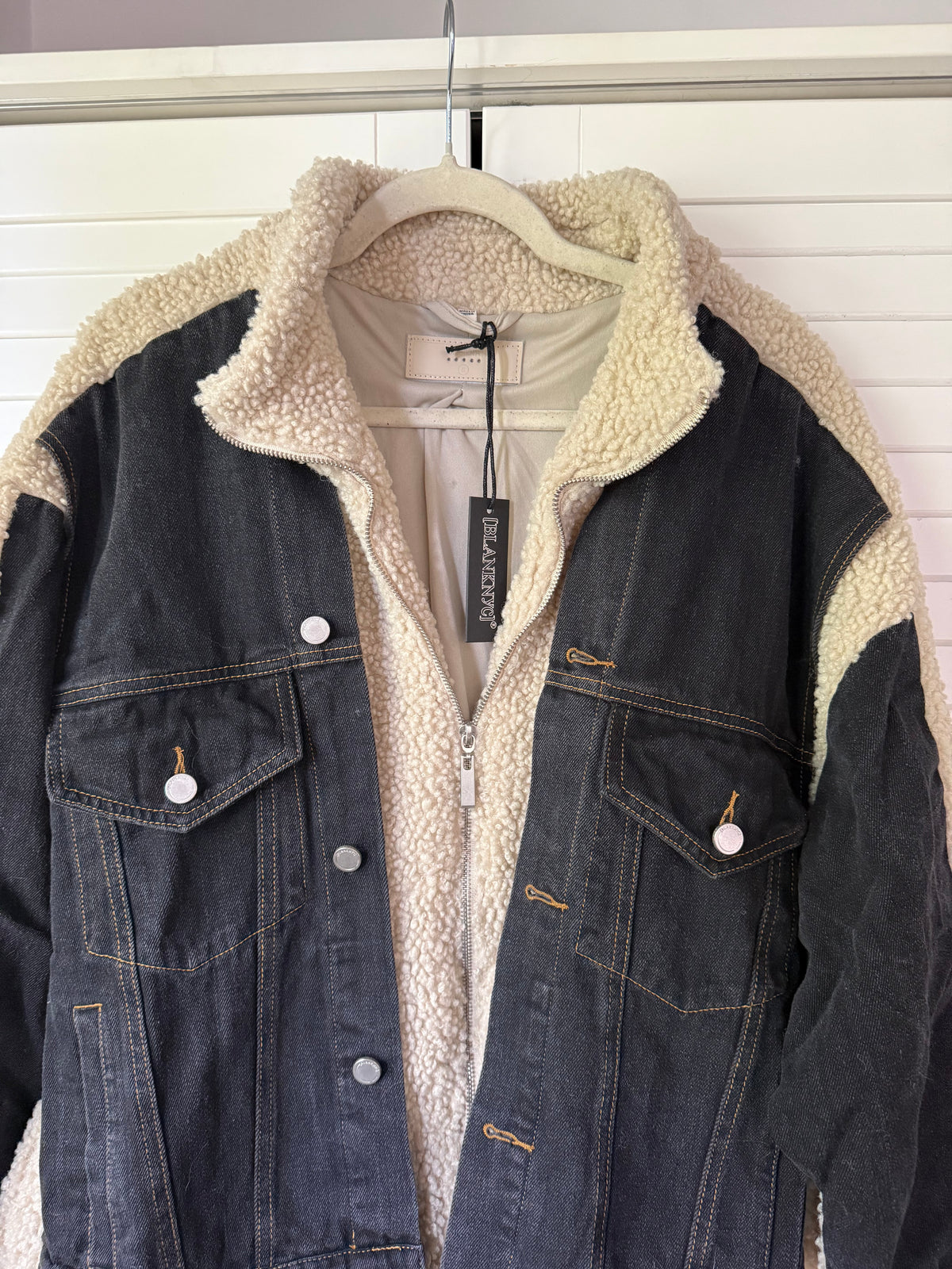 BLANK NYC Sherpa Denim Jacket - Size Small