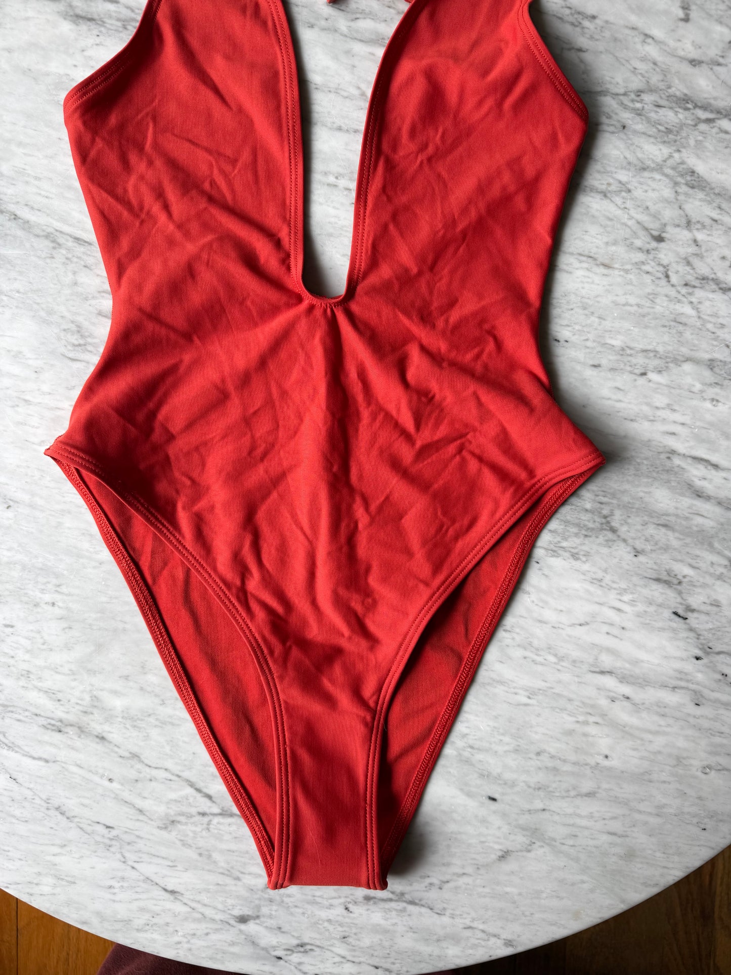SKIMS Swim Deep Plunge One Piece - Size Medium
