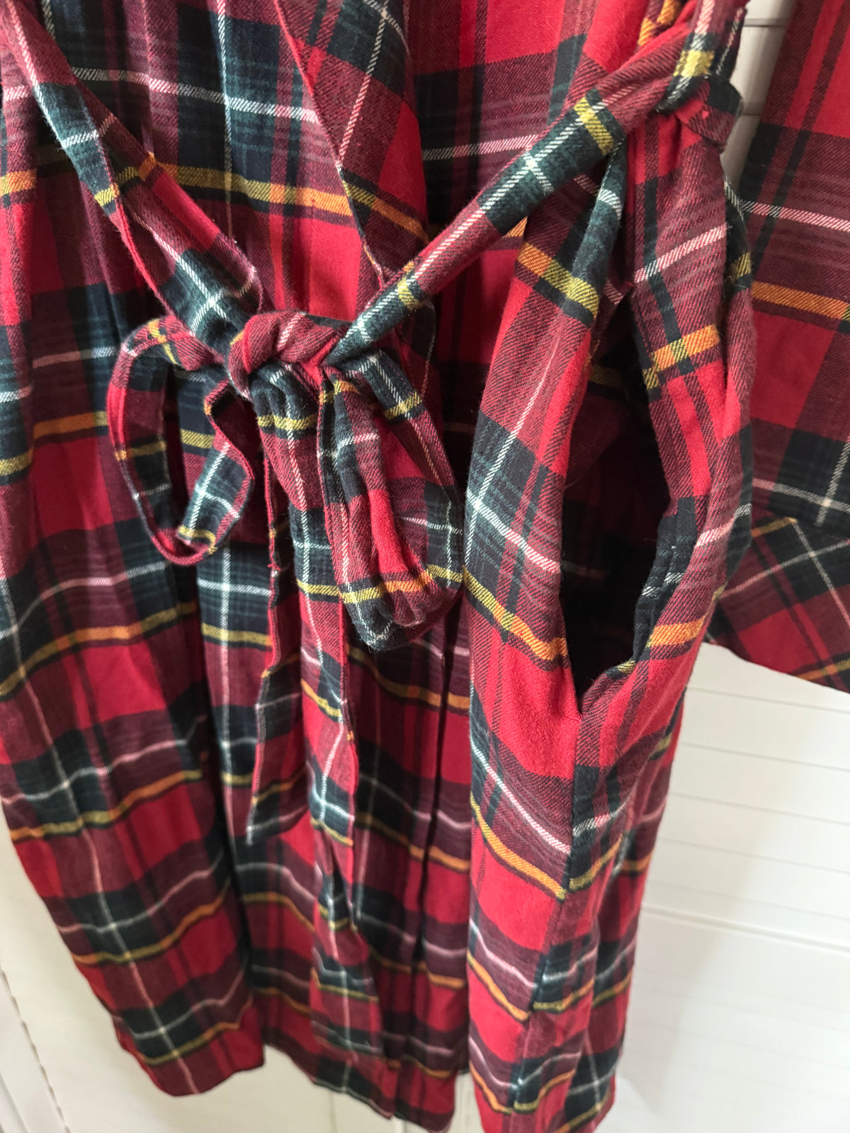 SKIMS Flannel Sleep Long Robe - Size Small