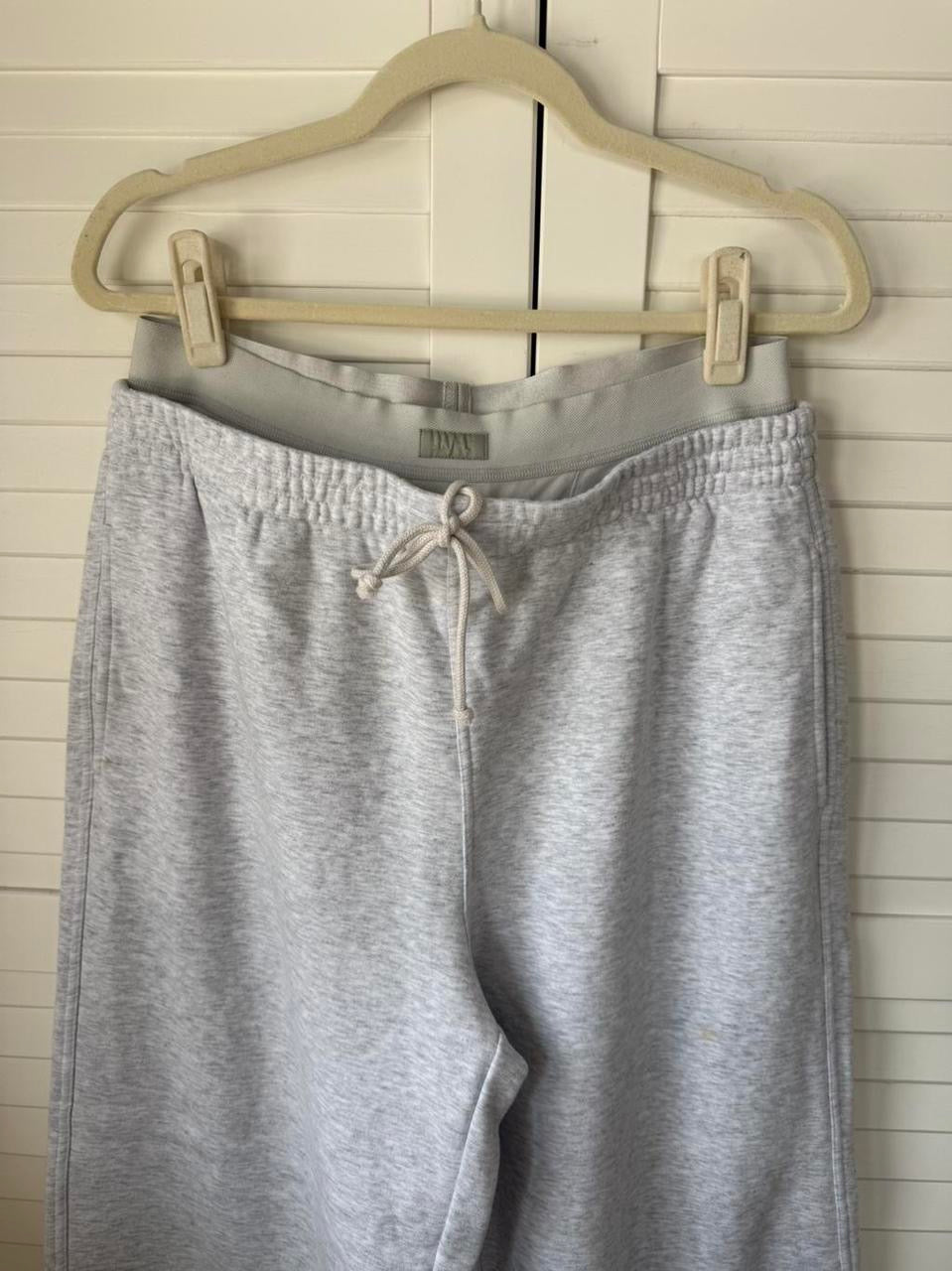 SKIMS Cotton Fleece Double Waistband Pants - Size Large