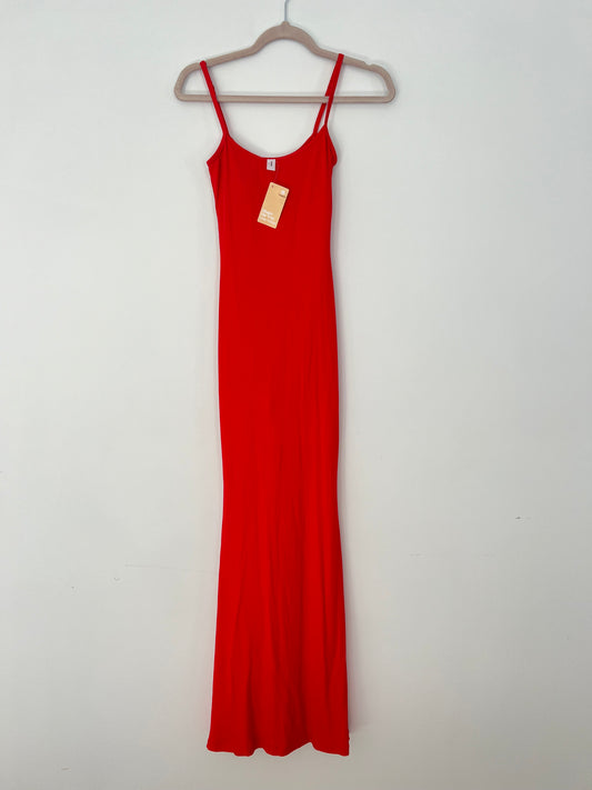 Popilush The Shapewear Dress Slip Maxi - Red - XS