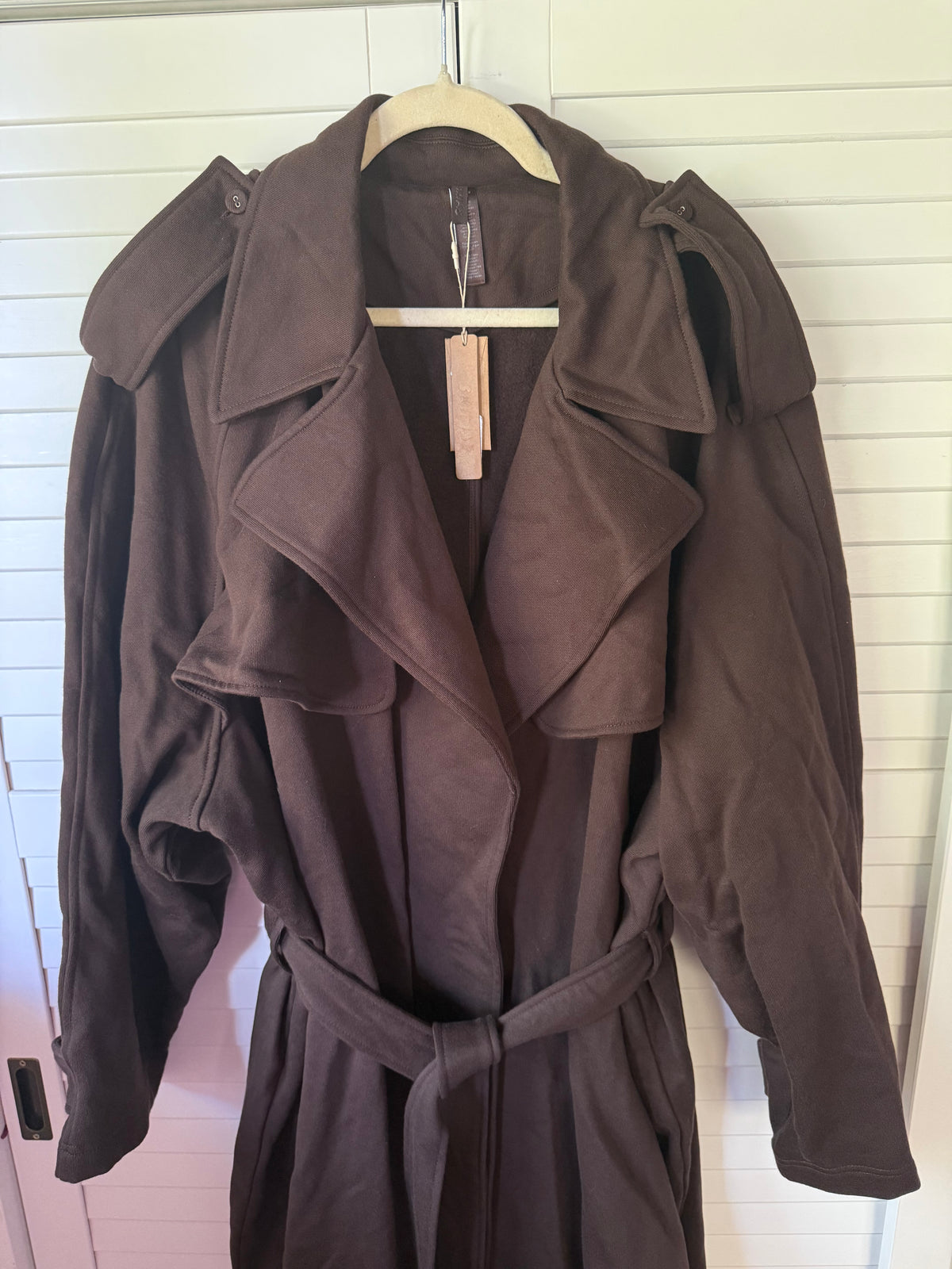 SKIMS Boyfriend Fleece Oversized Trench Coat - Size 2X