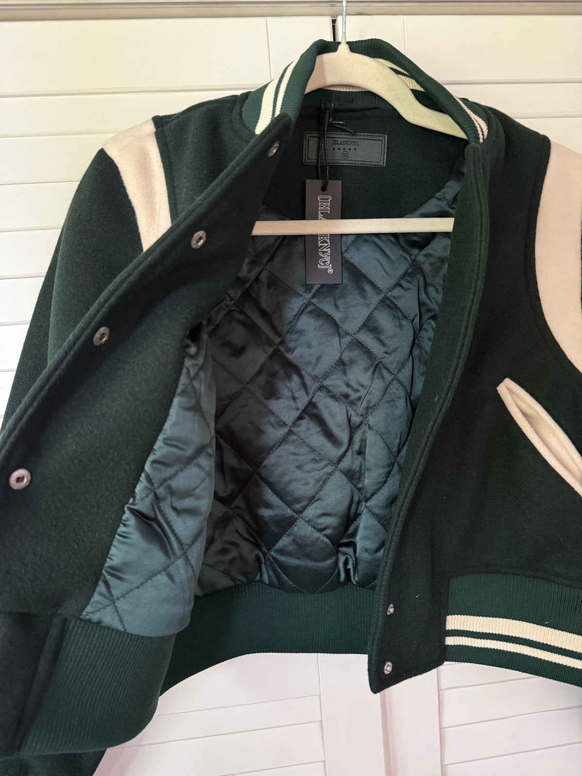 BLANK NYC Smart Move Bomber Varsity Jacket - Size XS