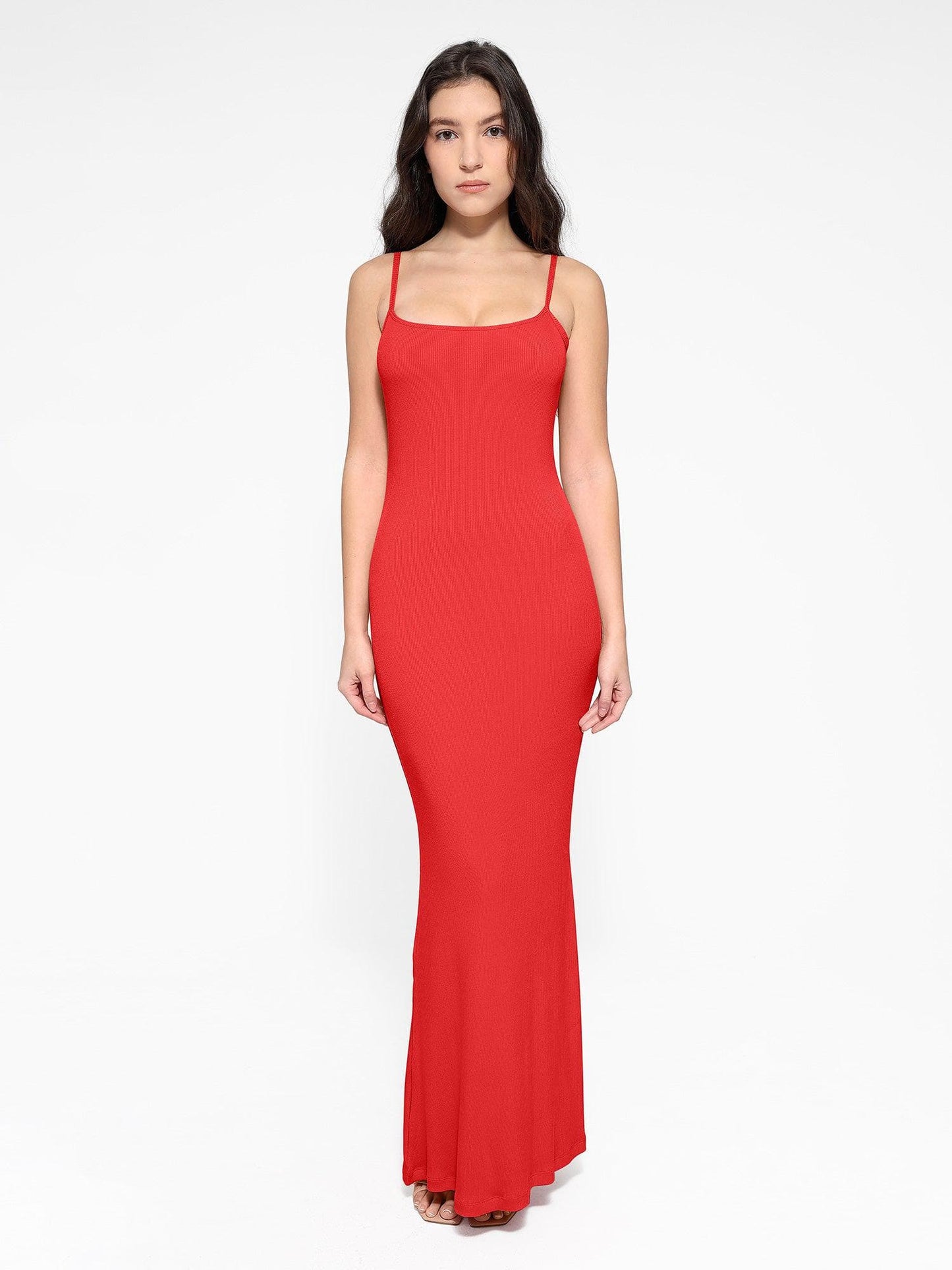 Popilush The Shapewear Dress Slip Maxi - Red - XS