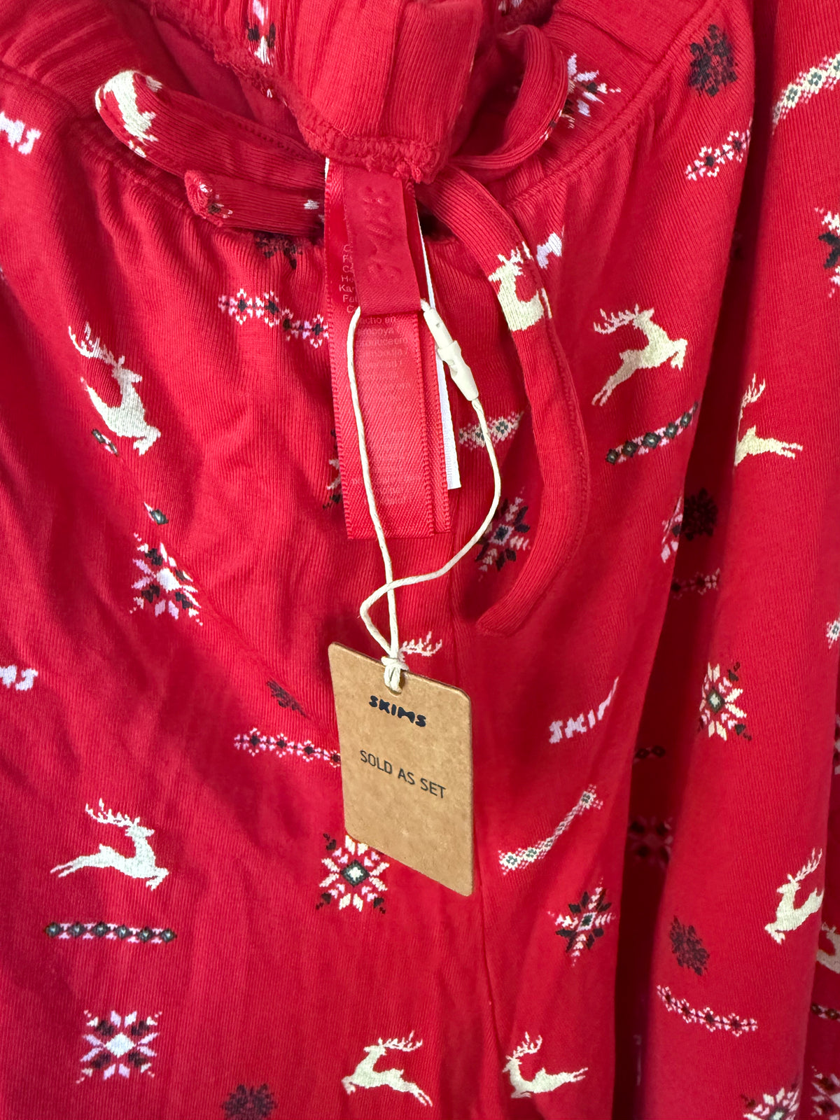 SKIMS Cropped Henley + Pants Sleep Set - Size XS