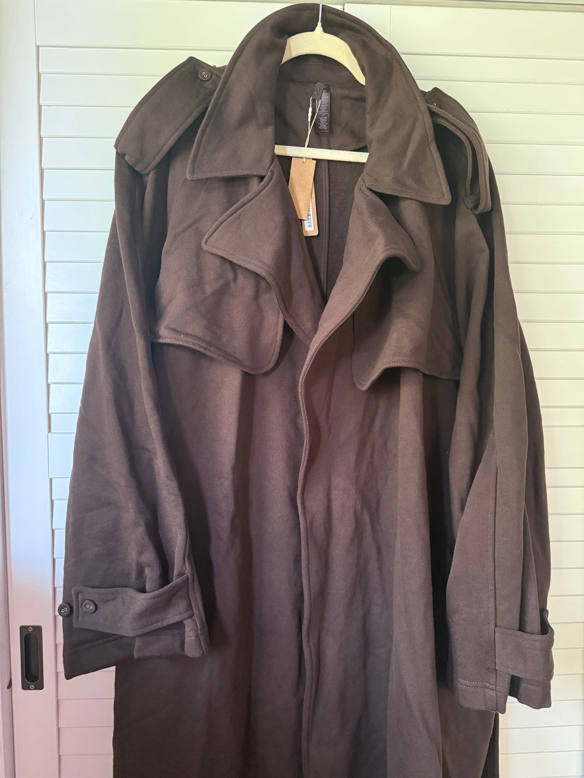 SKIMS Boyfriend Fleece Oversized Trench Coat - Size 2X