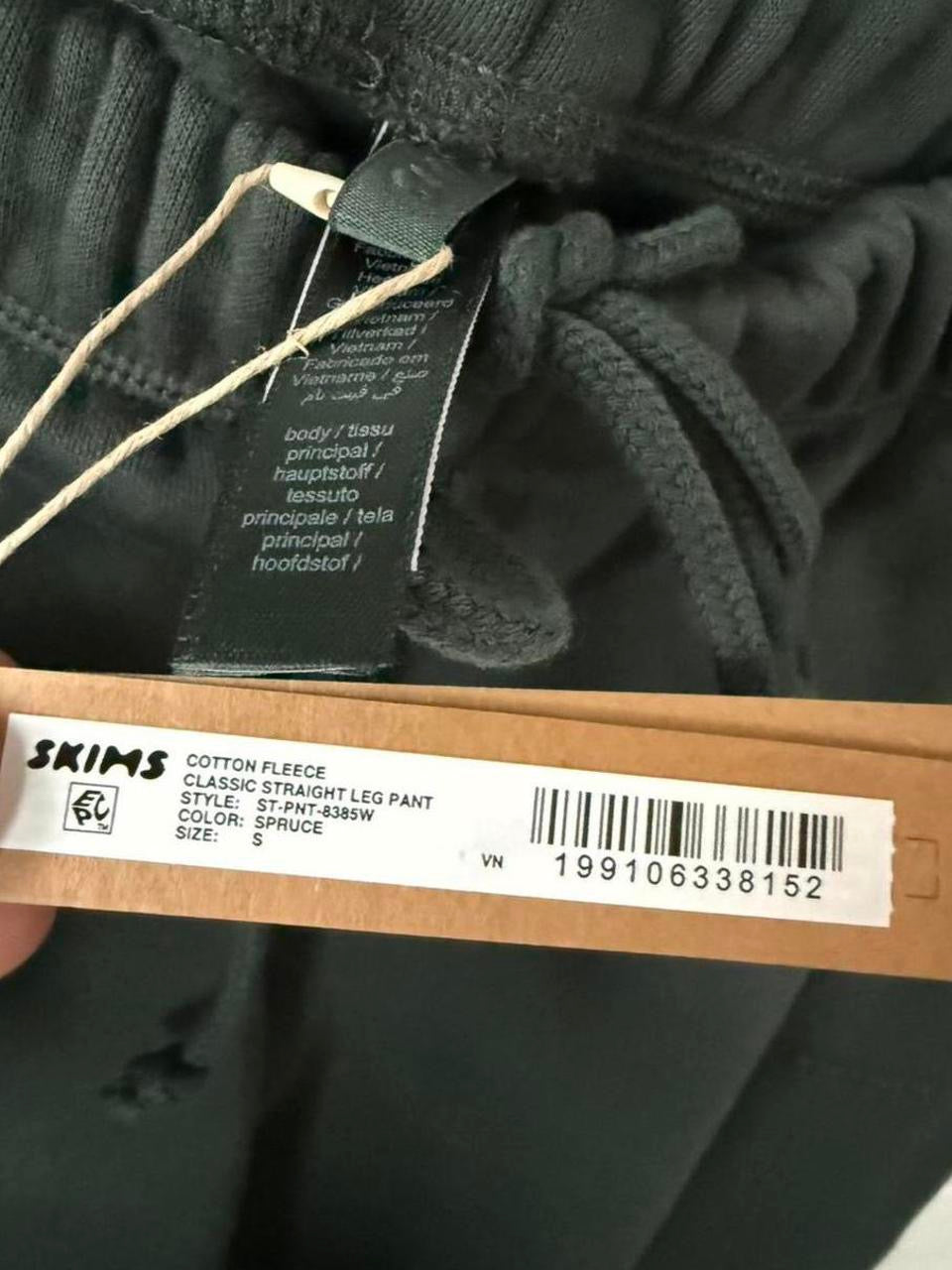 SKIMS Cotton Fleece Classic Straight Leg Pants - Size Small