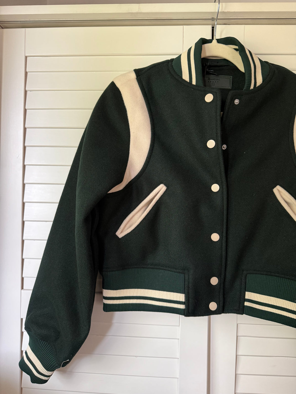 BLANK NYC Smart Move Bomber Varsity Jacket - Size XS