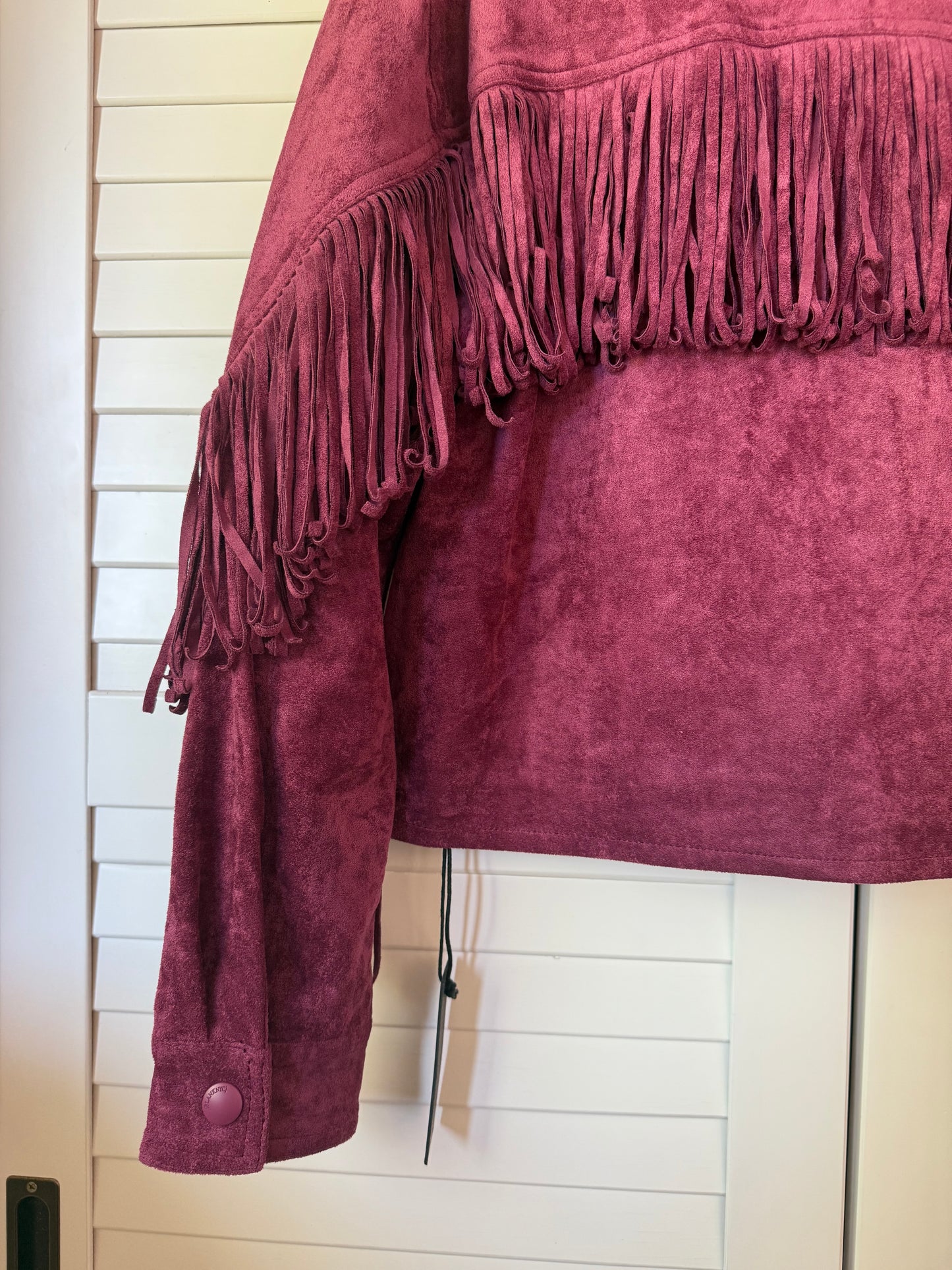 BLANKNYC x FREE PEOPLE Twist and Shout Vegan Suede Fringe Jacket - Size Small