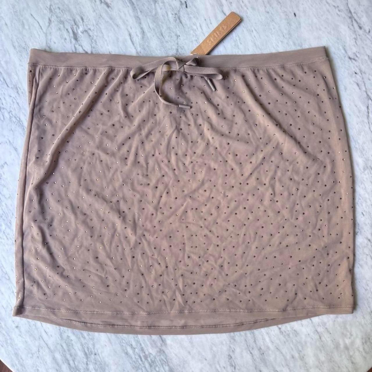 SKIMS Mesh Rhinestone Mini Skirt Coverup - Size 2X