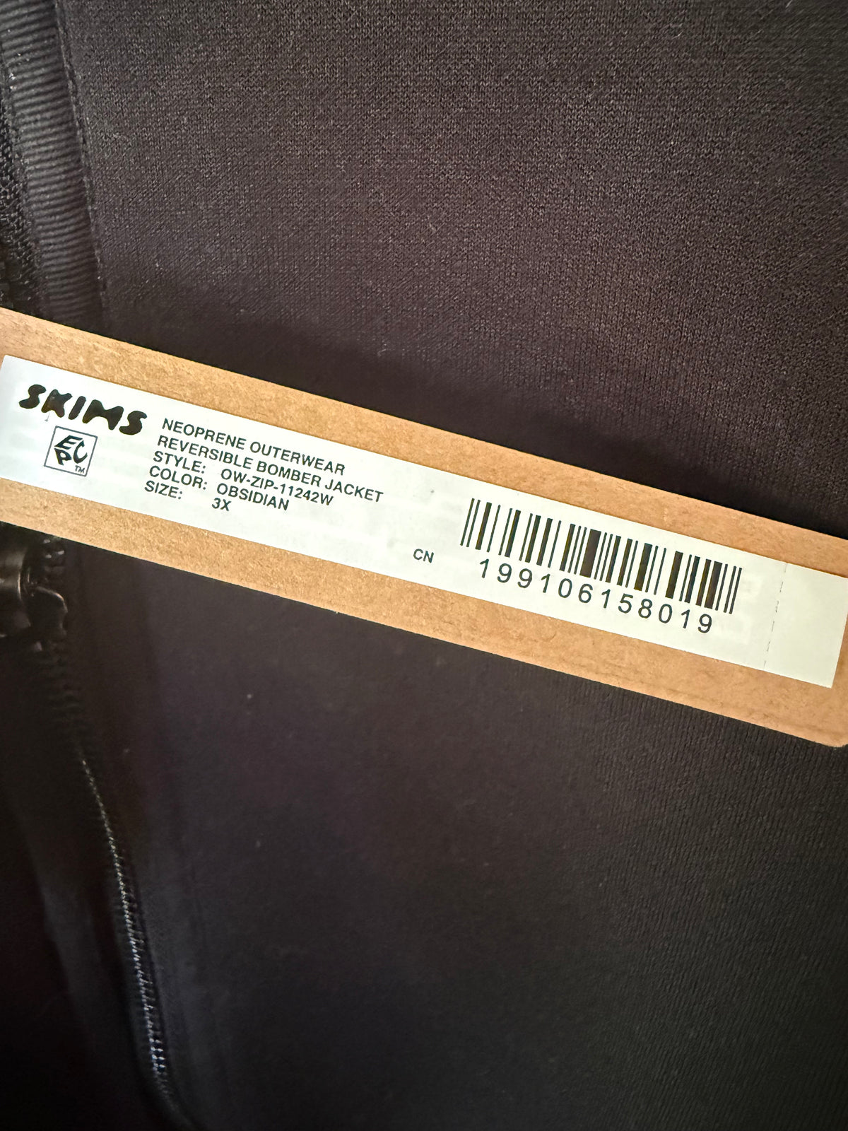 SKIMS Neoprene Reversible Bomber Jacket - Size 3X