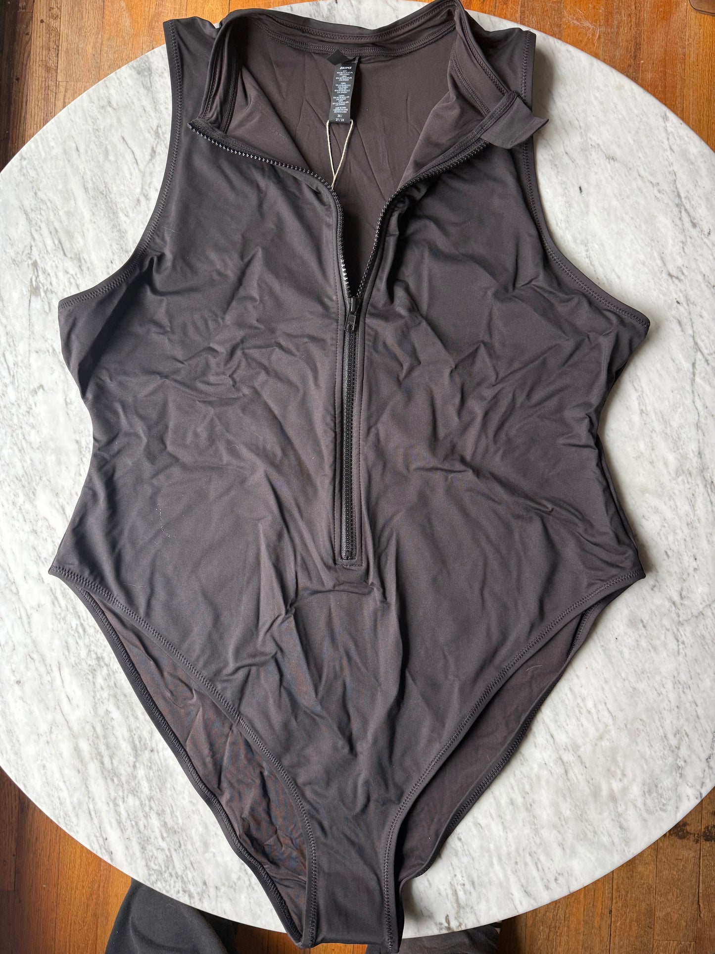 SKIMS Swim Sleeveless Zip Up One Piece - Size 3X