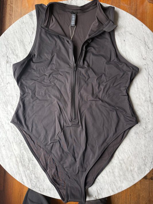 SKIMS Swim Sleeveless Zip Up One Piece - Size 3X