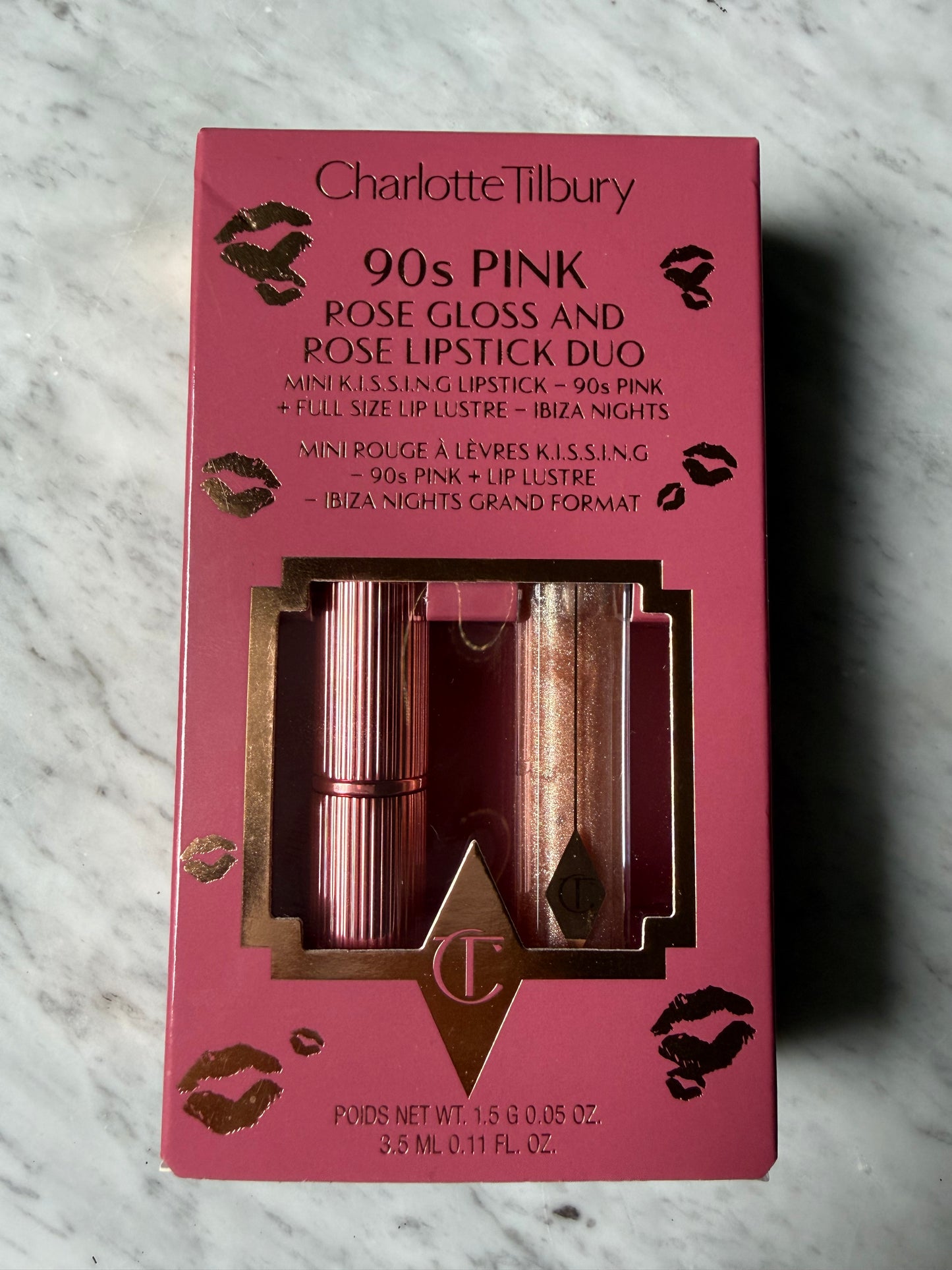 CHARLOTTE TILBURY 90’s Pink Rose Gloss + Lipstick Duo