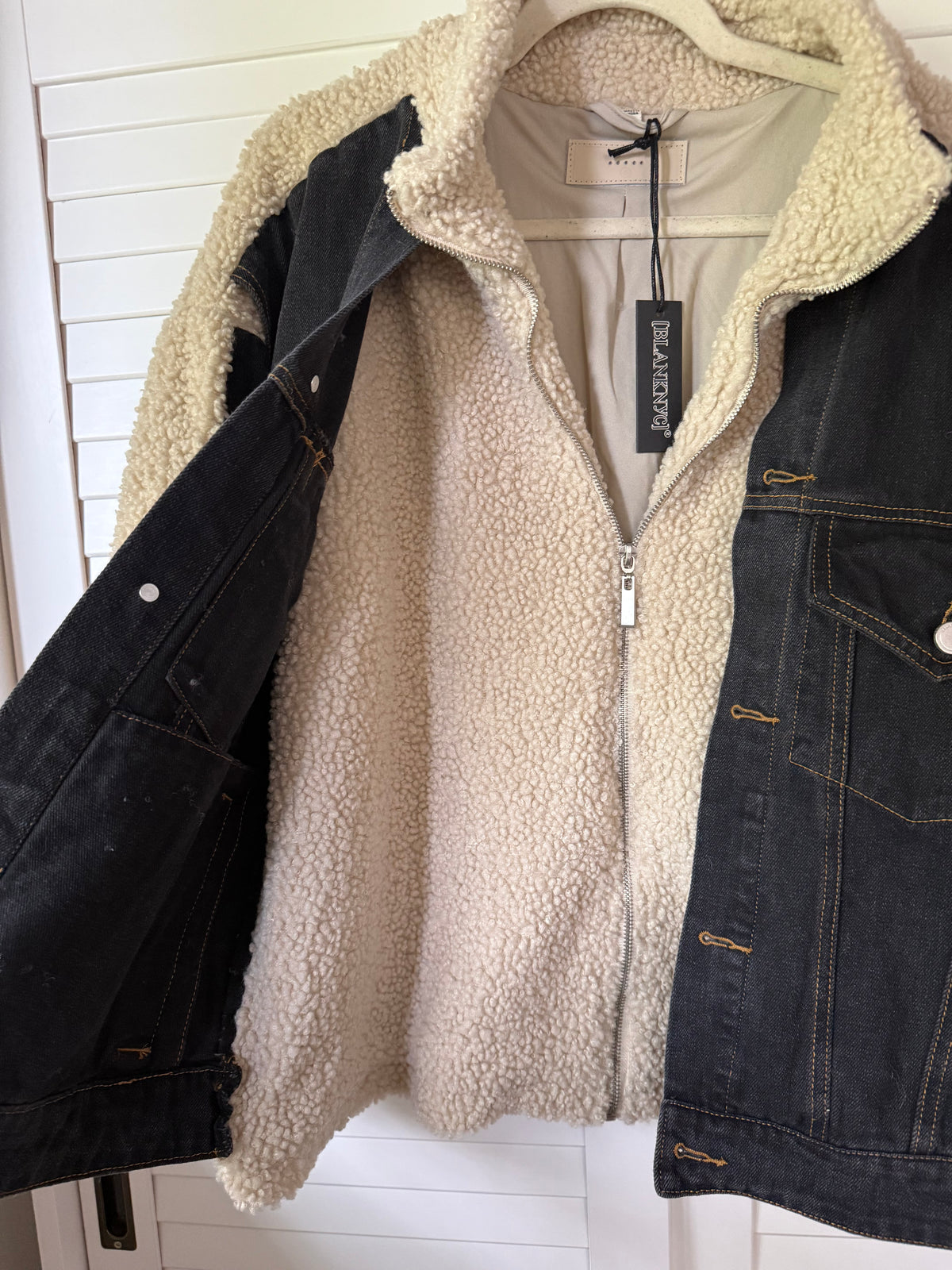 BLANK NYC Sherpa Denim Jacket - Size Small