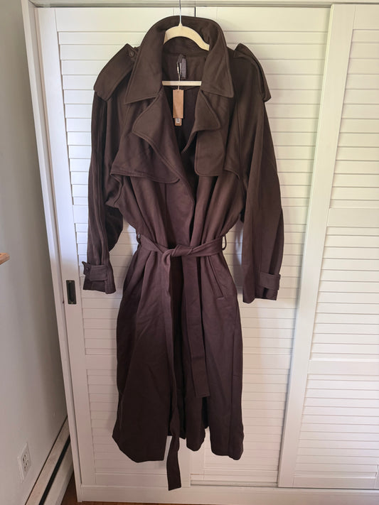 SKIMS Boyfriend Fleece Oversized Trench Coat - Size 2X
