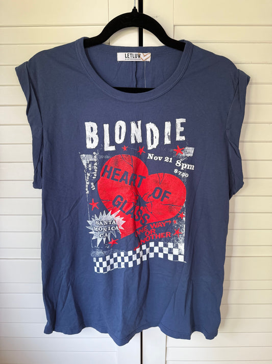 LETLUV Blondie 1978 Roll-Sleeve Graphic Tank Top - MEDIUM