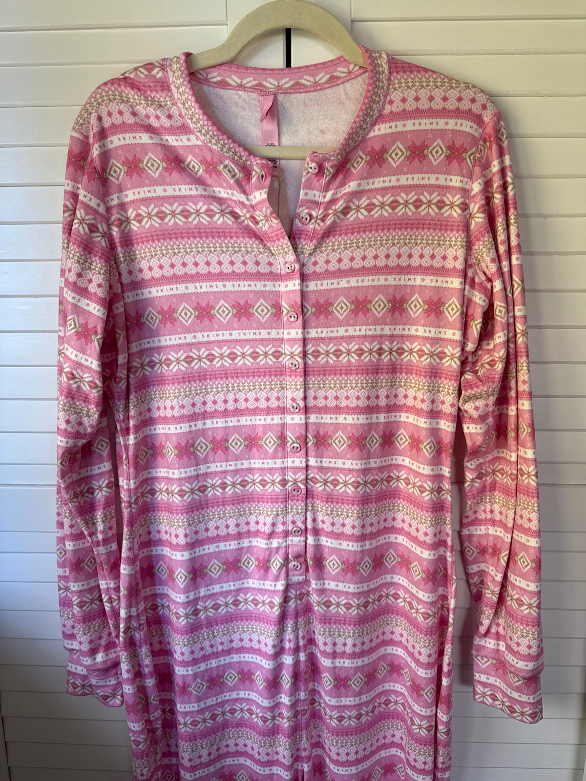SKIMS Logo Plush Pointelle Onesie - Size 3X