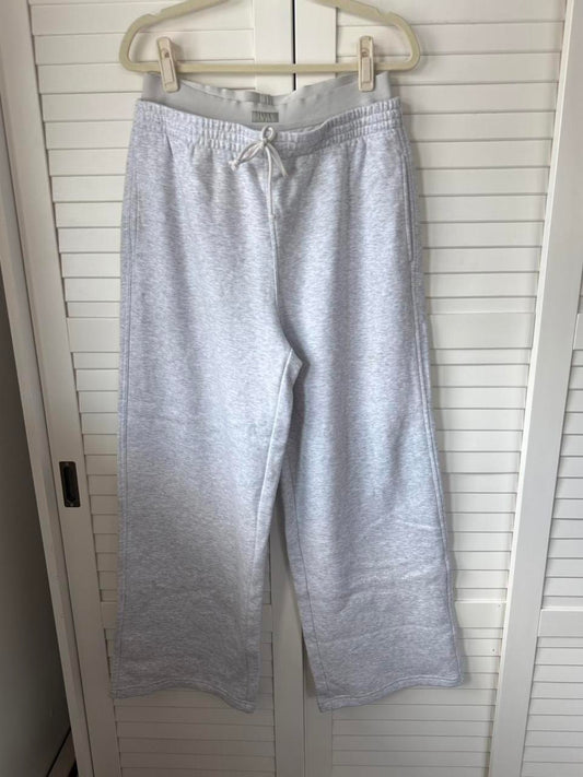 SKIMS Cotton Fleece Double Waistband Pants - Size Large