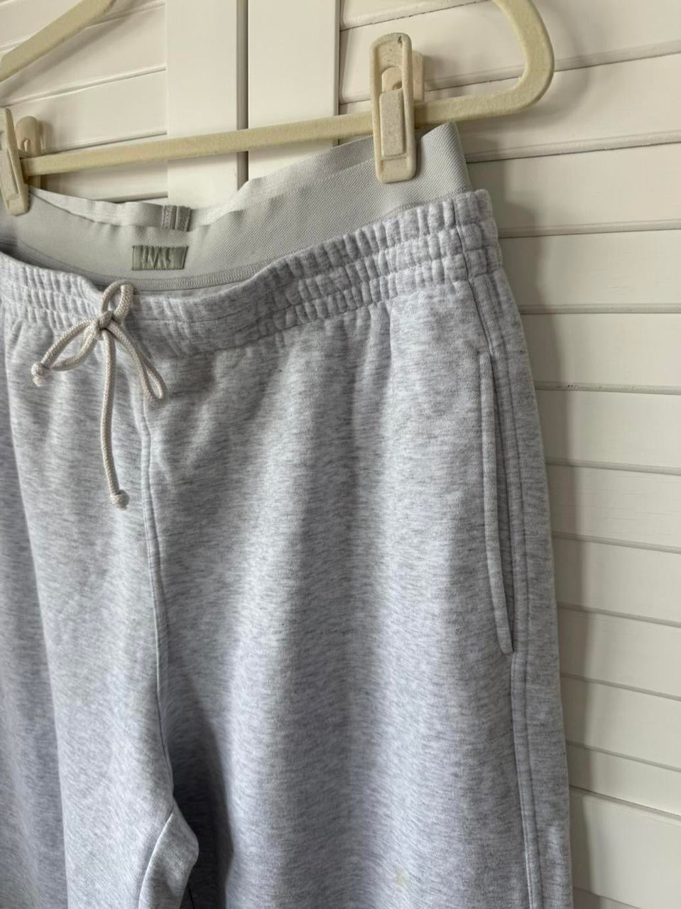 SKIMS Cotton Fleece Double Waistband Pants - Size Large