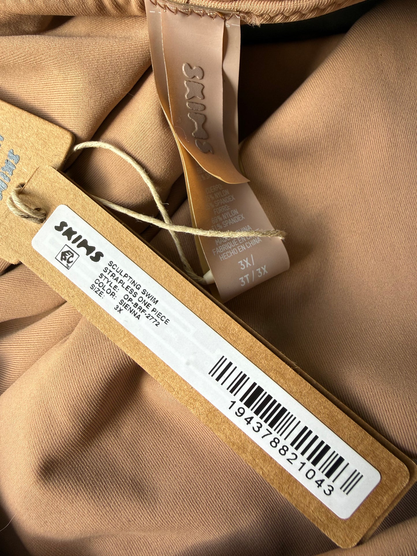 SKIMS Swim Sculpting Strapless One Piece - Size 3X