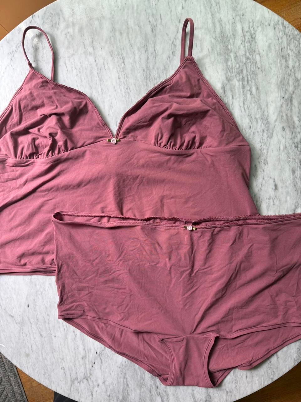 SKIMS Picot Cami + Boy Short Set - Size 4X