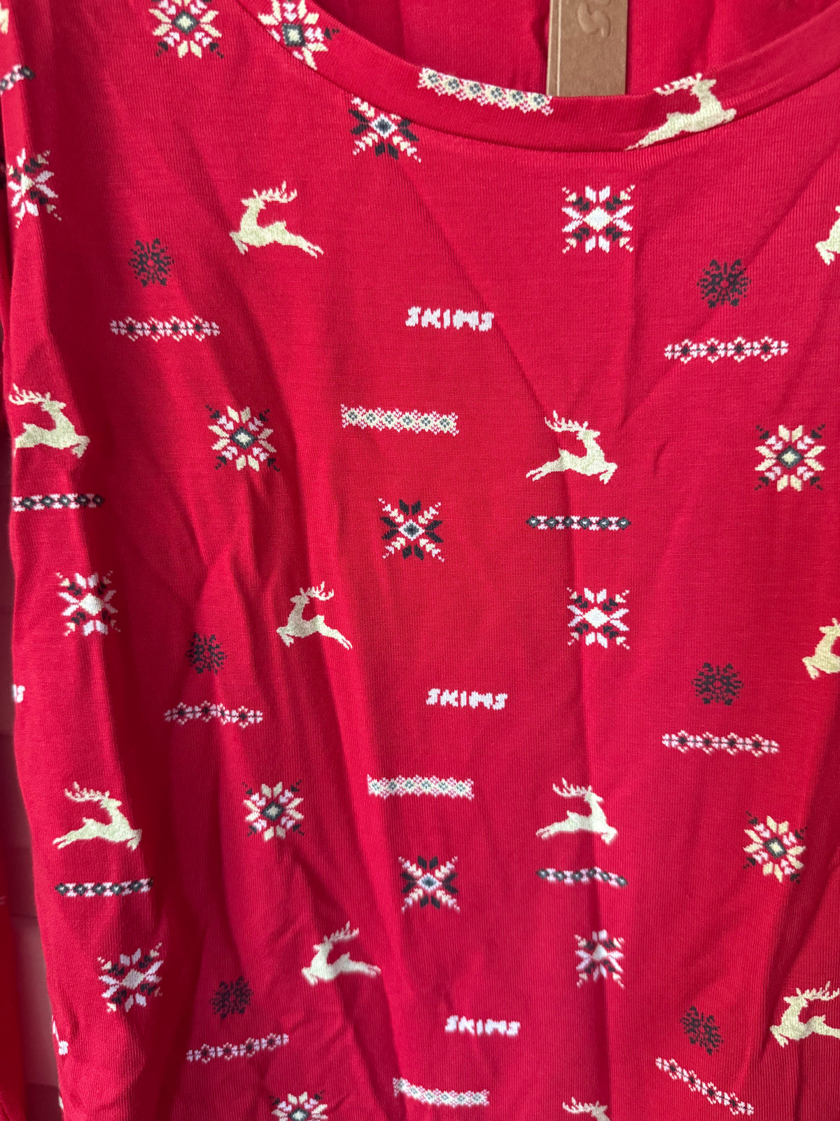 SKIMS Long Sleeve + Shorts Sleep Set - Size Large