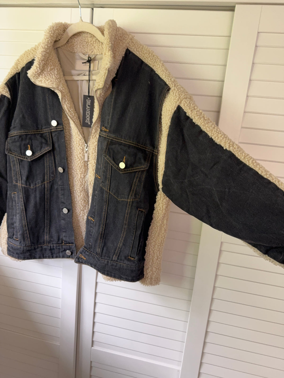 BLANK NYC Sherpa Denim Jacket - Size Small