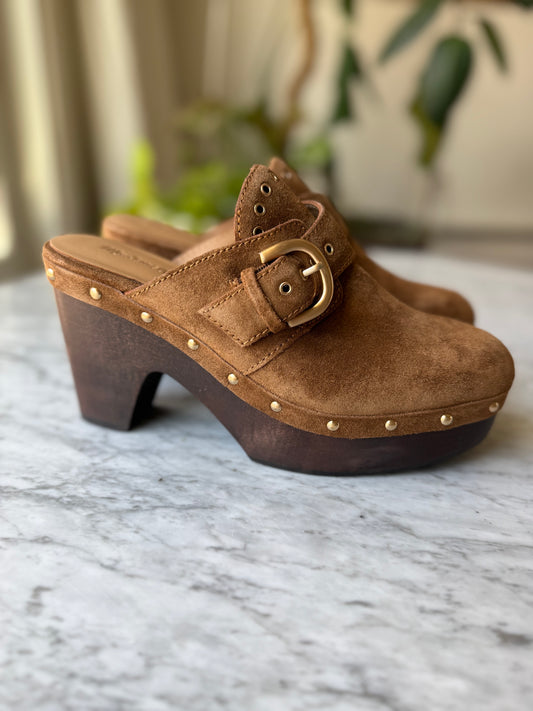 MADEWELL The Wes Suede Buckle Clogs - Size Women’s 6.5