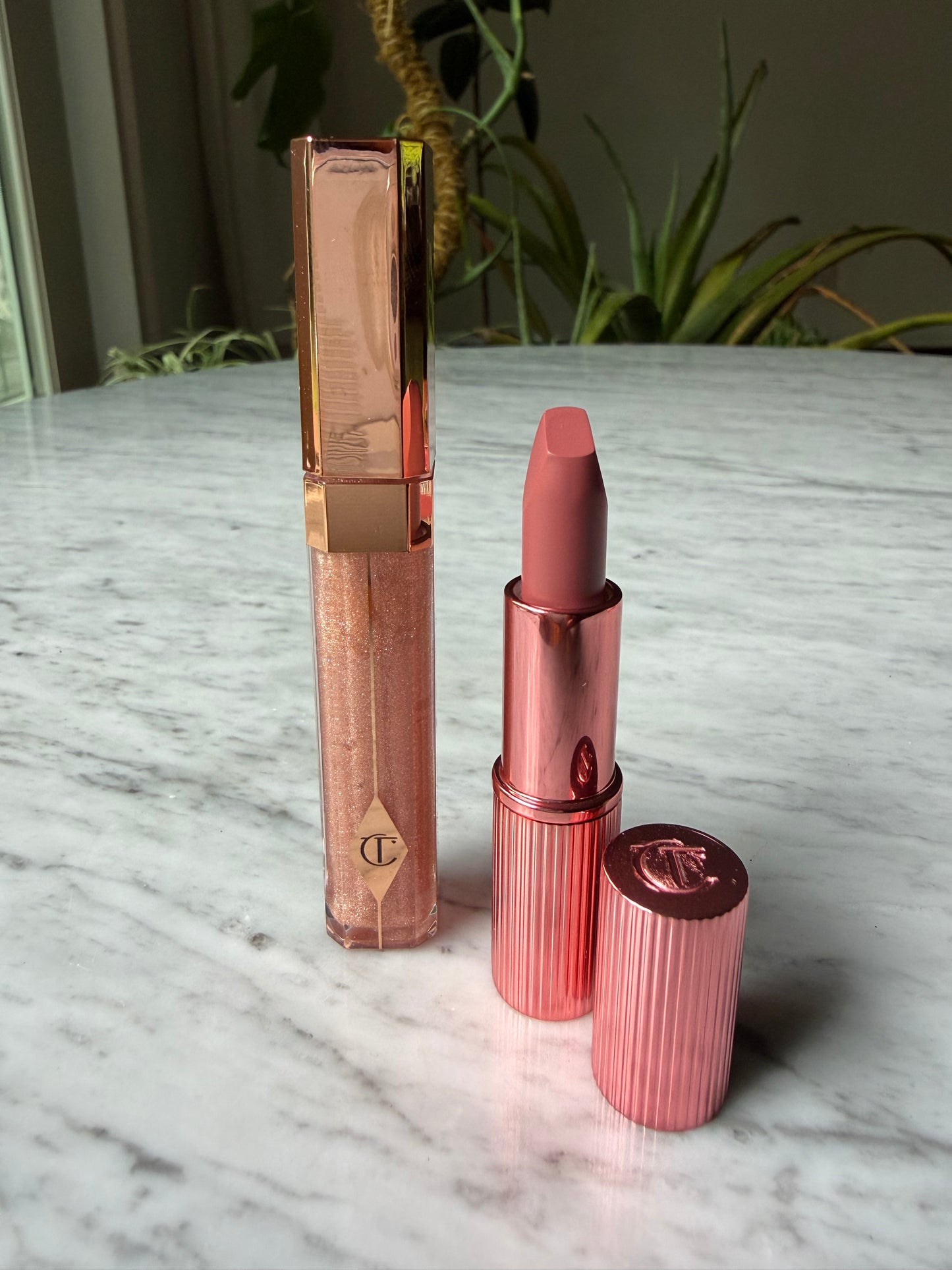 CHARLOTTE TILBURY 90’s Pink Rose Gloss + Lipstick Duo
