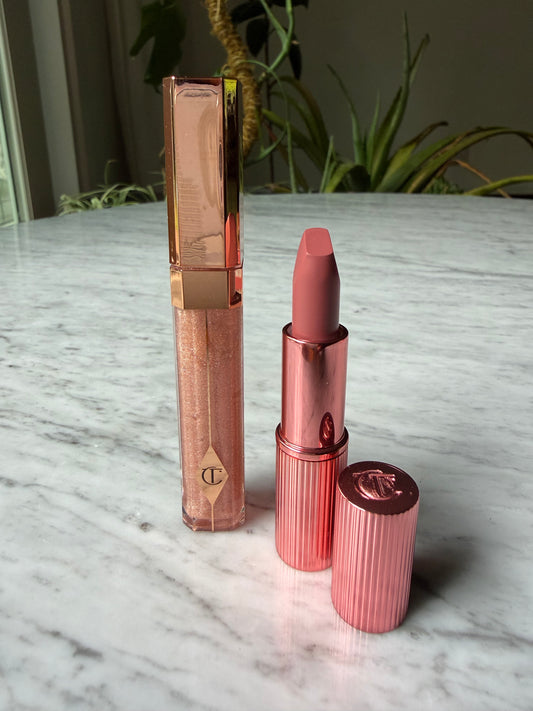CHARLOTTE TILBURY 90’s Pink Rose Gloss + Lipstick Duo