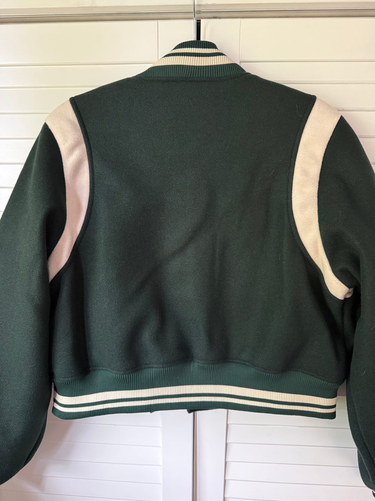 BLANK NYC Smart Move Bomber Varsity Jacket - Size Large
