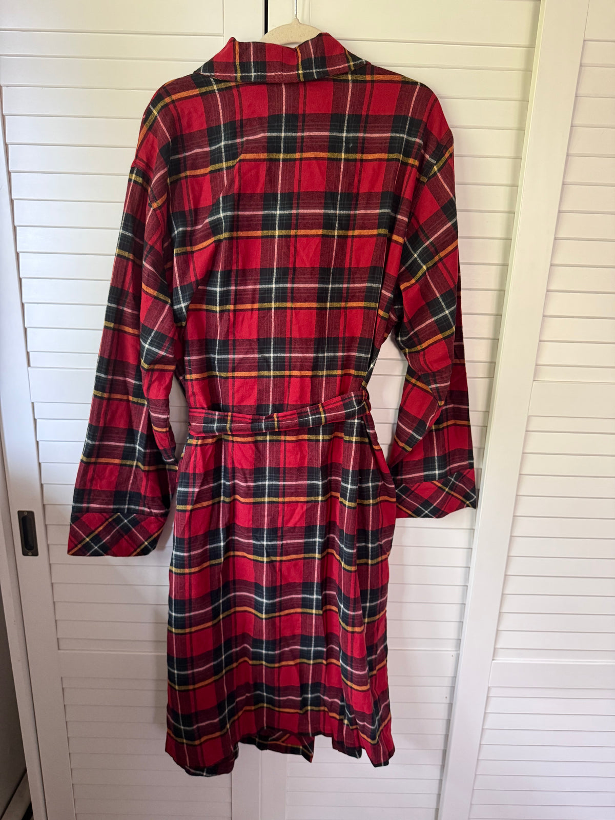 SKIMS Flannel Sleep Long Robe - Size Small