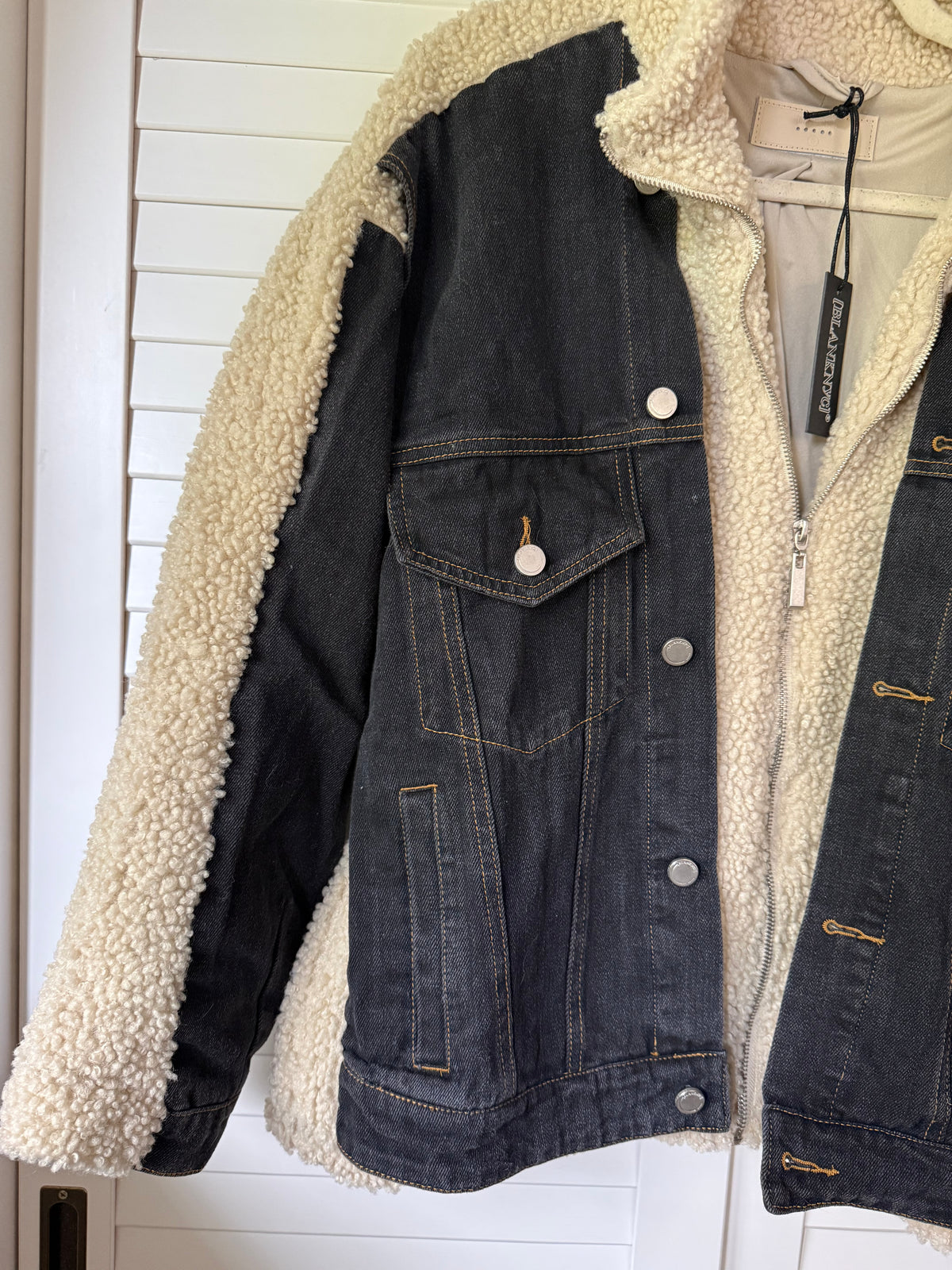 BLANK NYC Sherpa Denim Jacket - Size Small