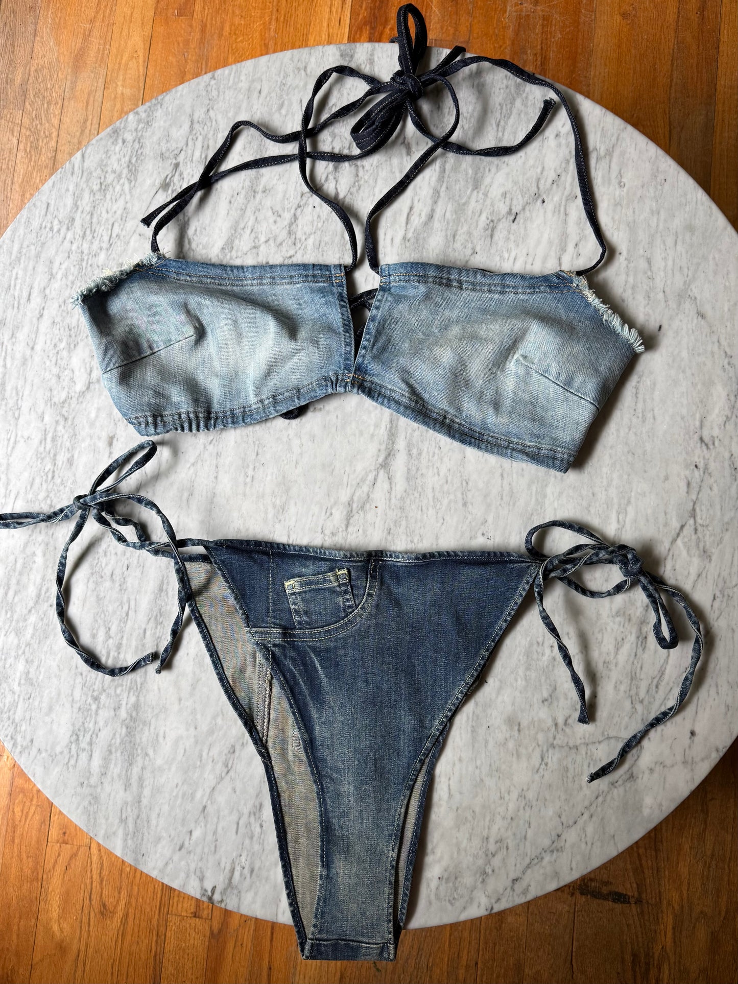 SKIMS Swim Denim Bikini Set - Size 2X