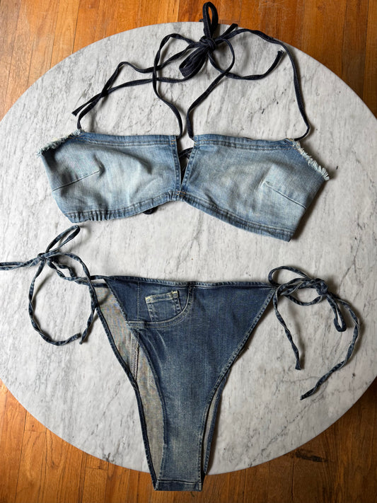 SKIMS Swim Denim Bikini Set - Size 2X