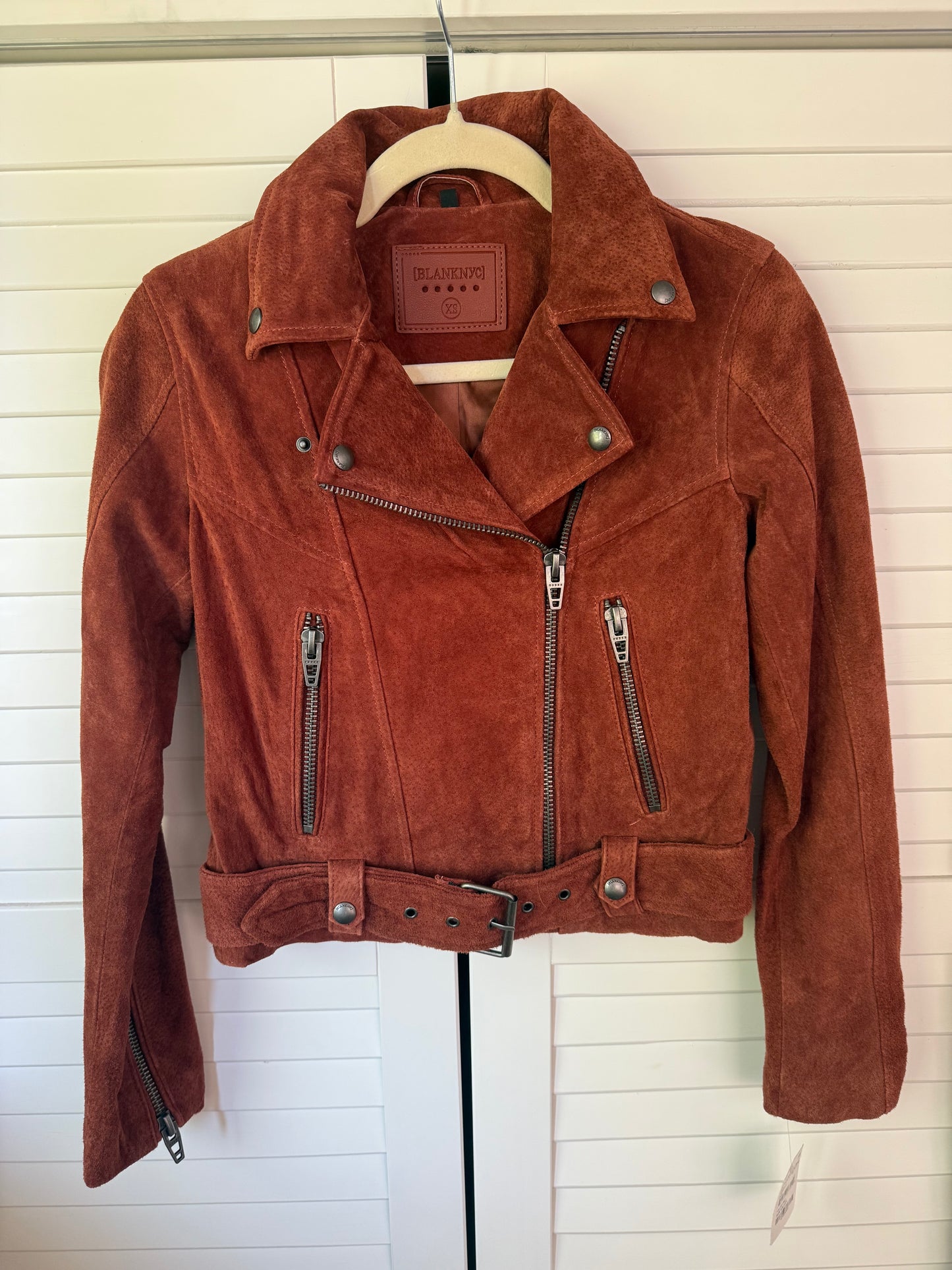 BLANKNYC Suede Leather Moto Jacket - Size XS
