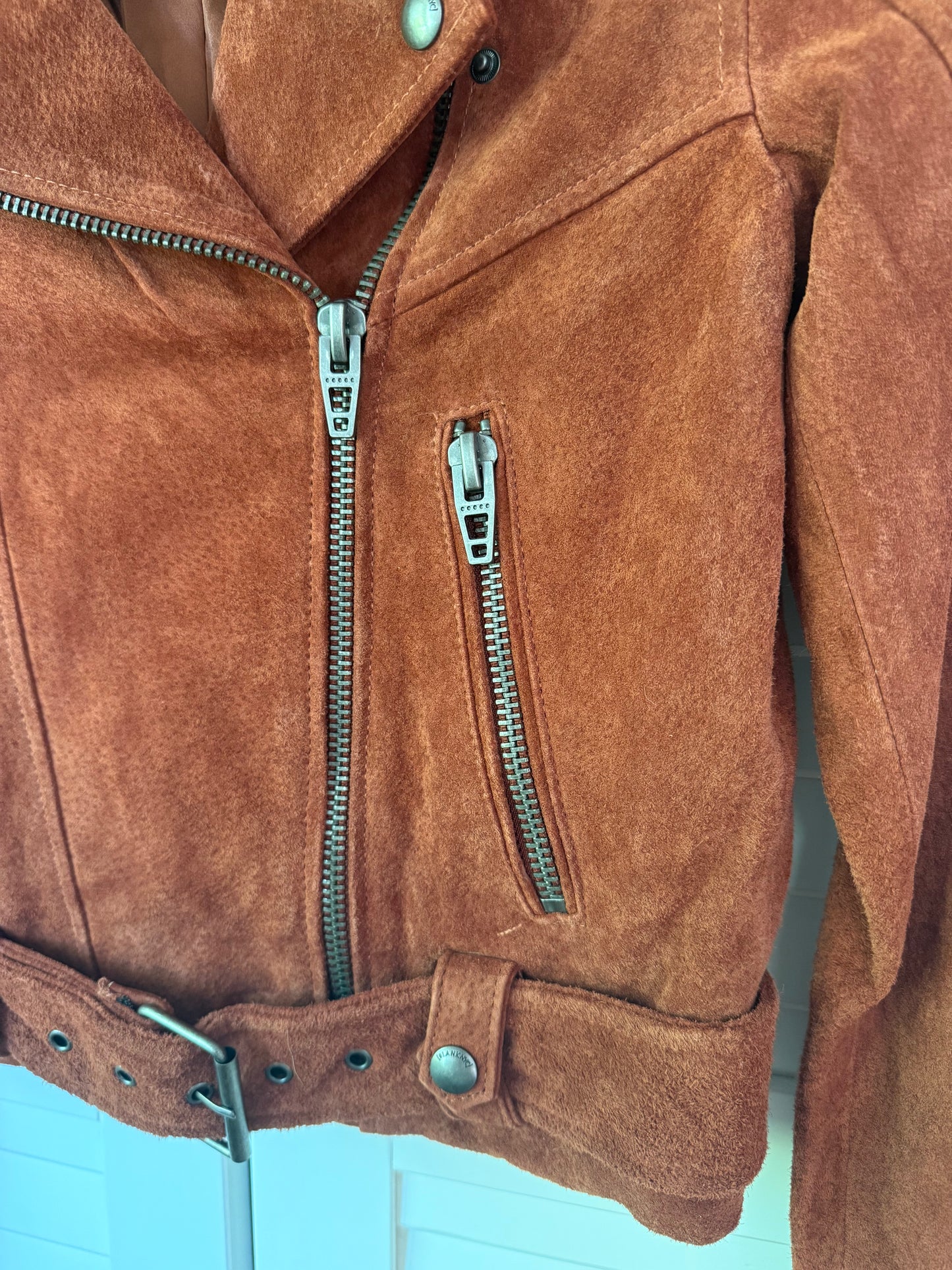 BLANKNYC Suede Leather Moto Jacket - Size XS